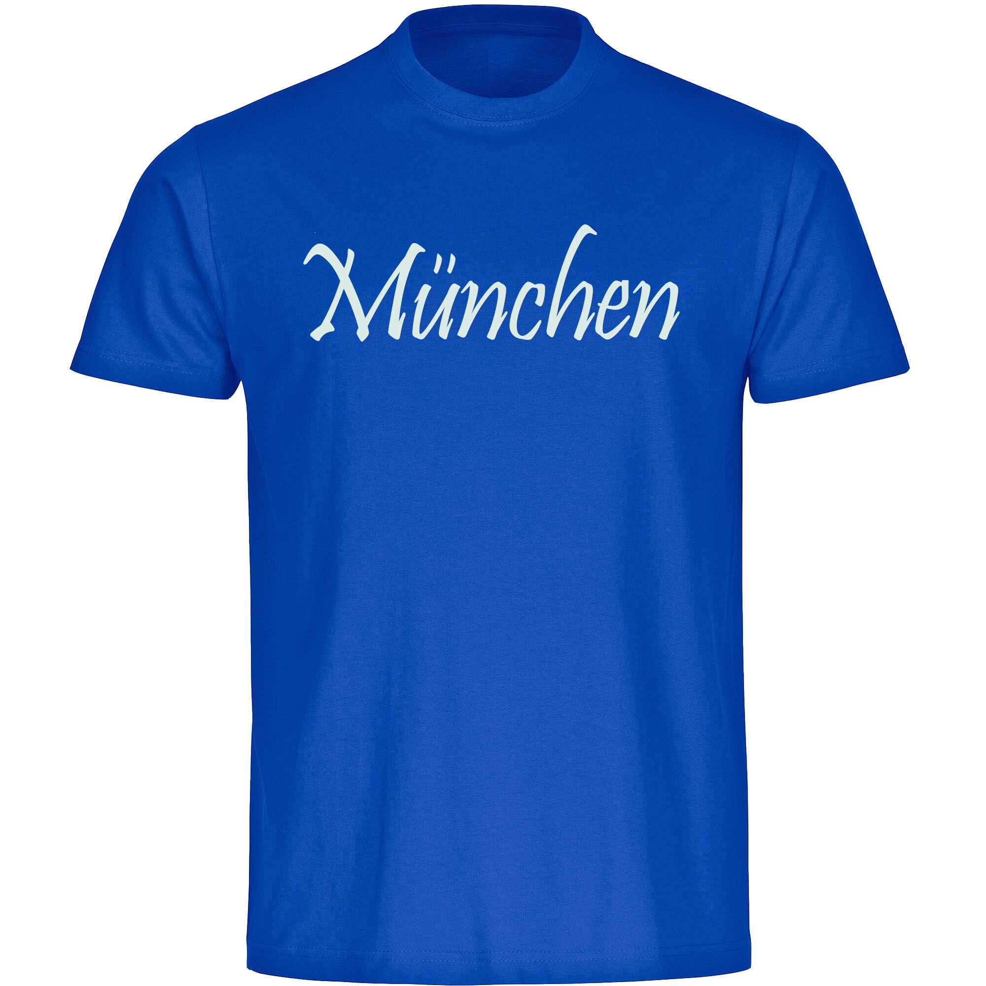 multifanshop Kinder T-Shirt - M&uuml;nchen blau - Schriftzug - Druck wei&szlig; - Kind 