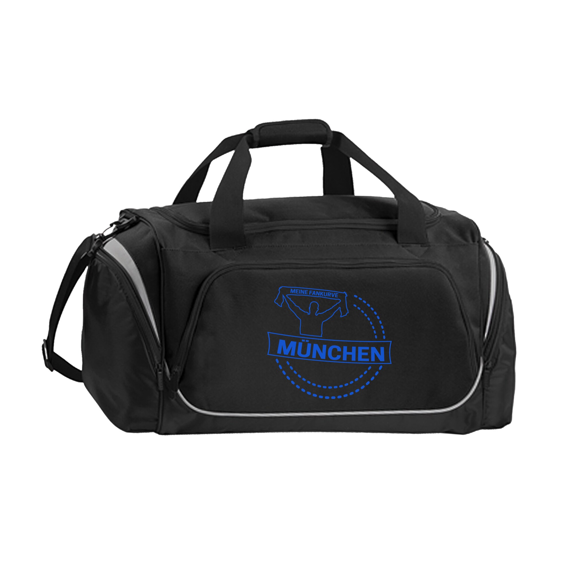 multifanshop Sporttasche - M&uuml;nchen blau - Meine Fankurve - Druck blau - Tasche 