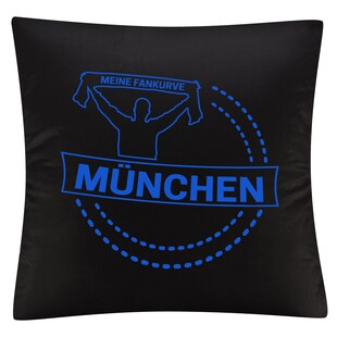 multifanshop Kissenbezug - München blau - Meine Fankurve - Druck blau - Kissen 