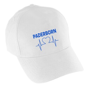 multifanshop Baseballcap - Paderborn - Herzschlag - Druck blau - Mütze 
