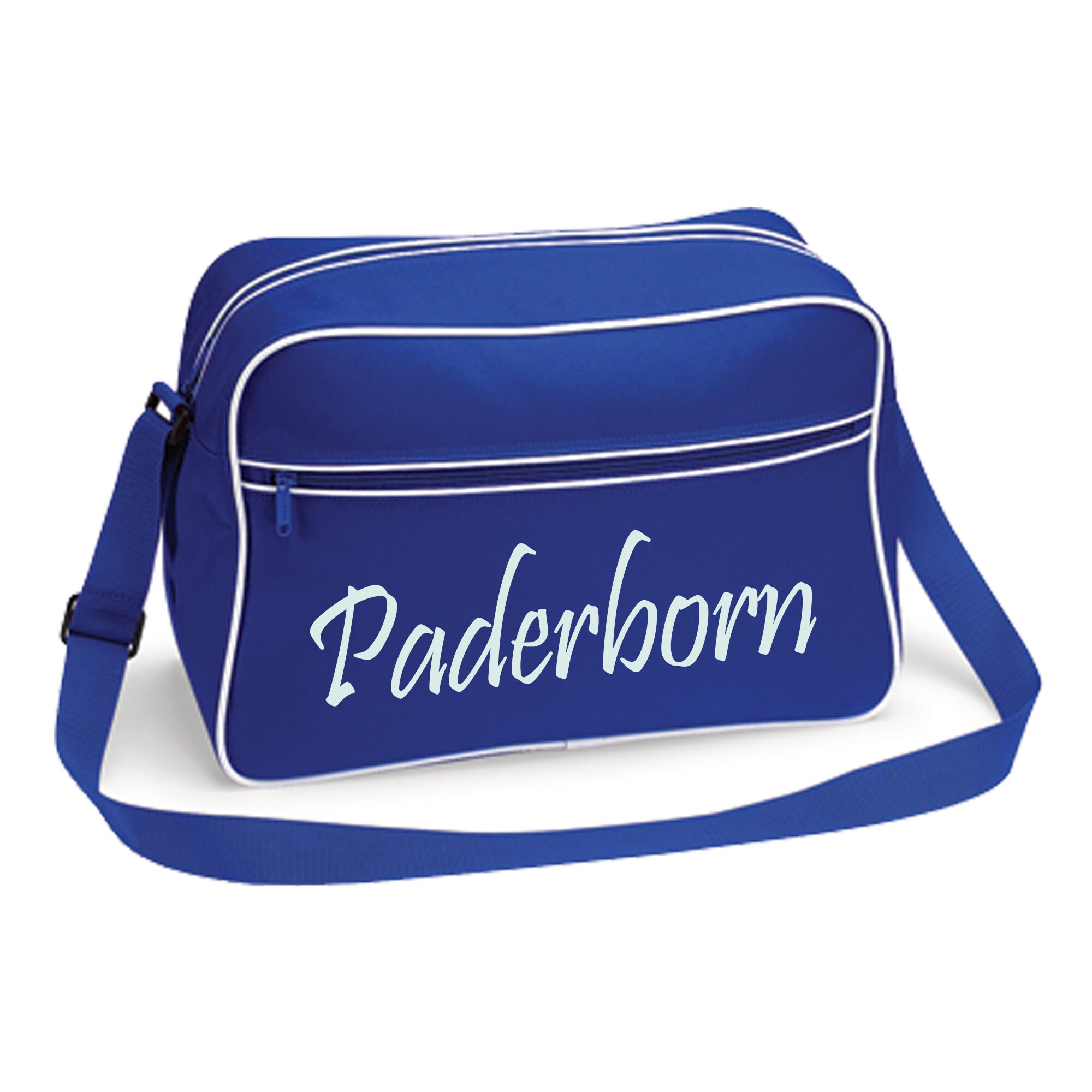 multifanshop Retrotasche - Paderborn - Schriftzug - Druck wei&szlig; - Tasche 