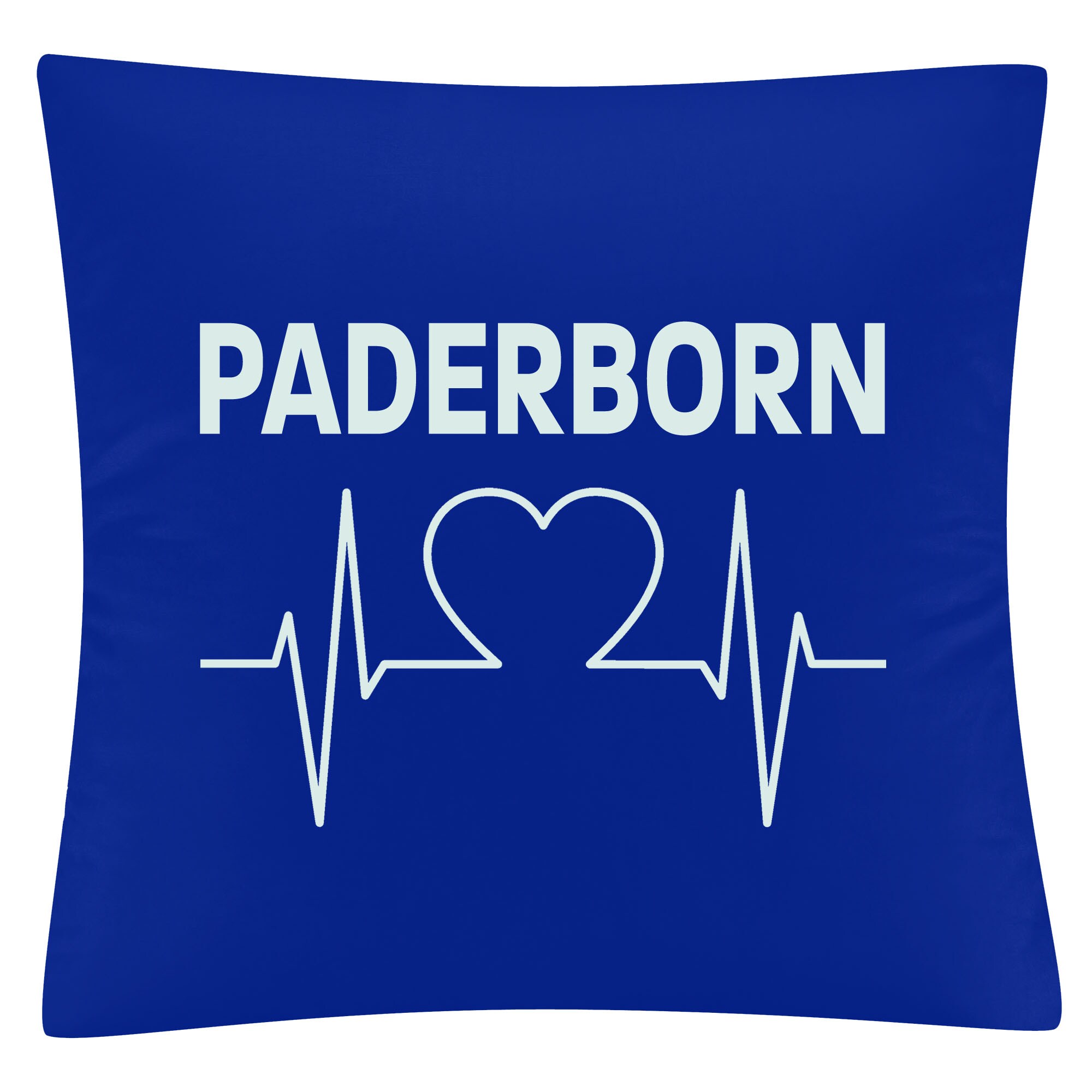 multifanshop Kissenbezug - Paderborn - Herzschlag - Druck wei&szlig; - Kissen 