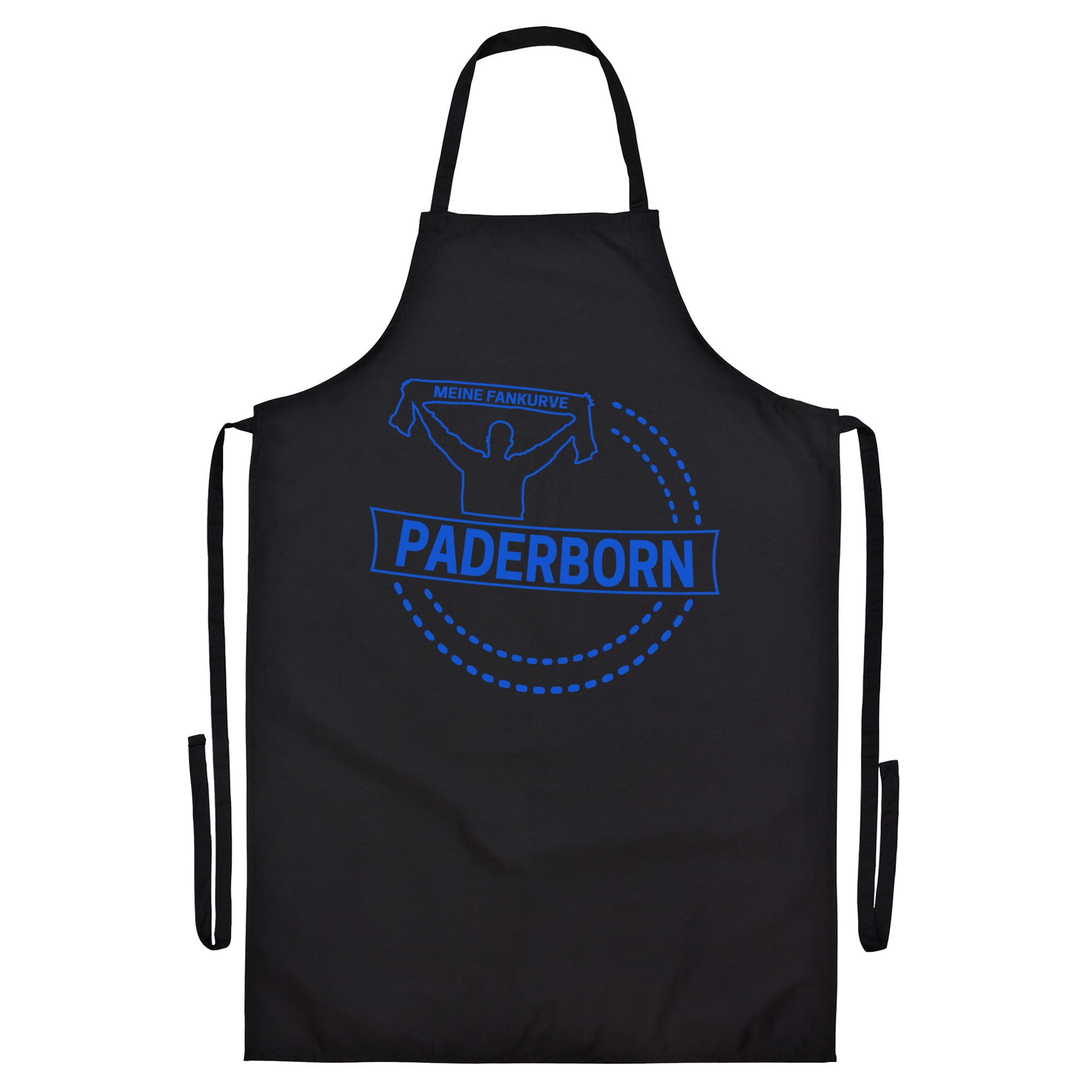 multifanshop Grillsch&uuml;rze - Paderborn - Meine Fankurve - Druck blau - Sch&uuml;rze 