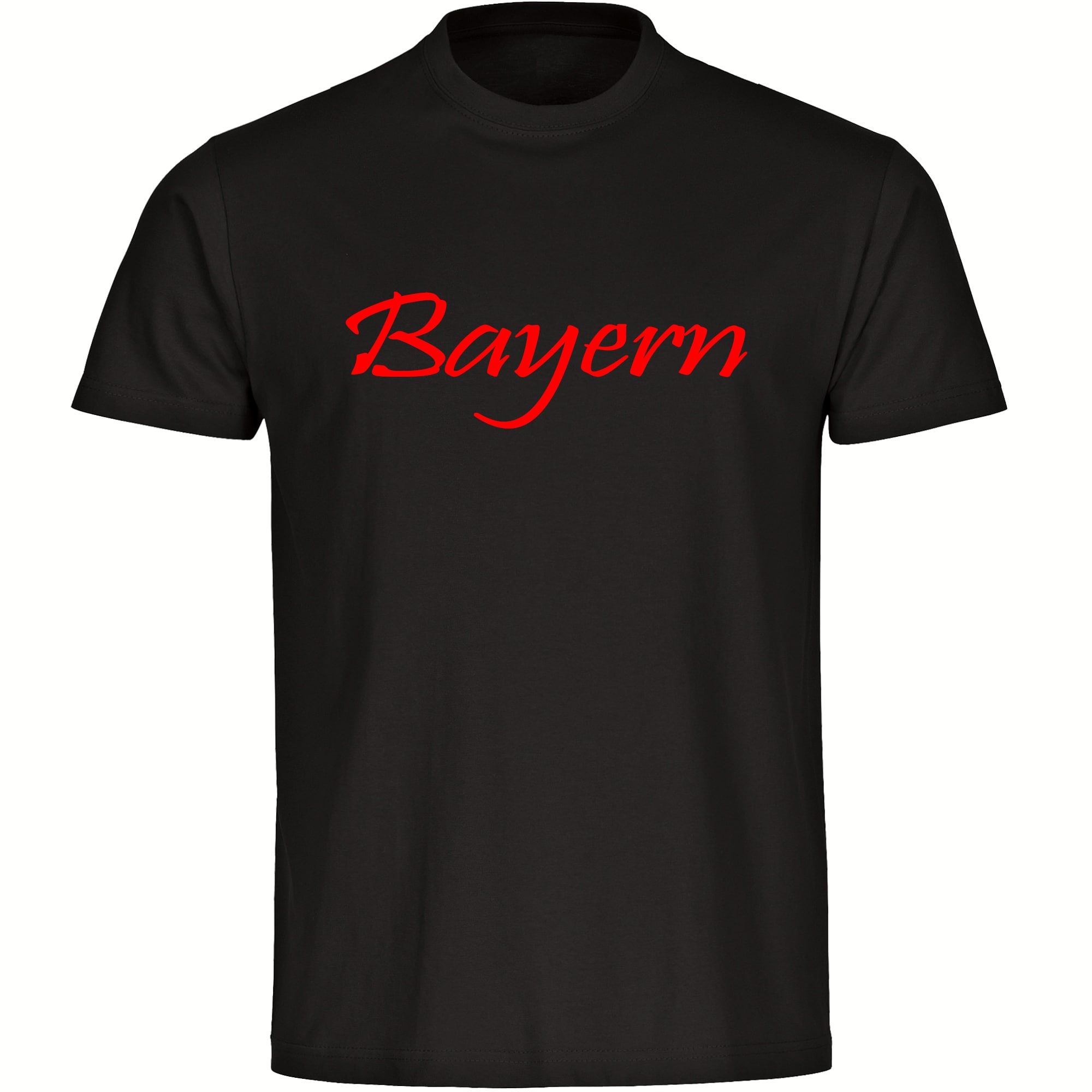 multifanshop Herren T-Shirt - Bayern - Schriftzug - Druck rot - M&auml;nner 