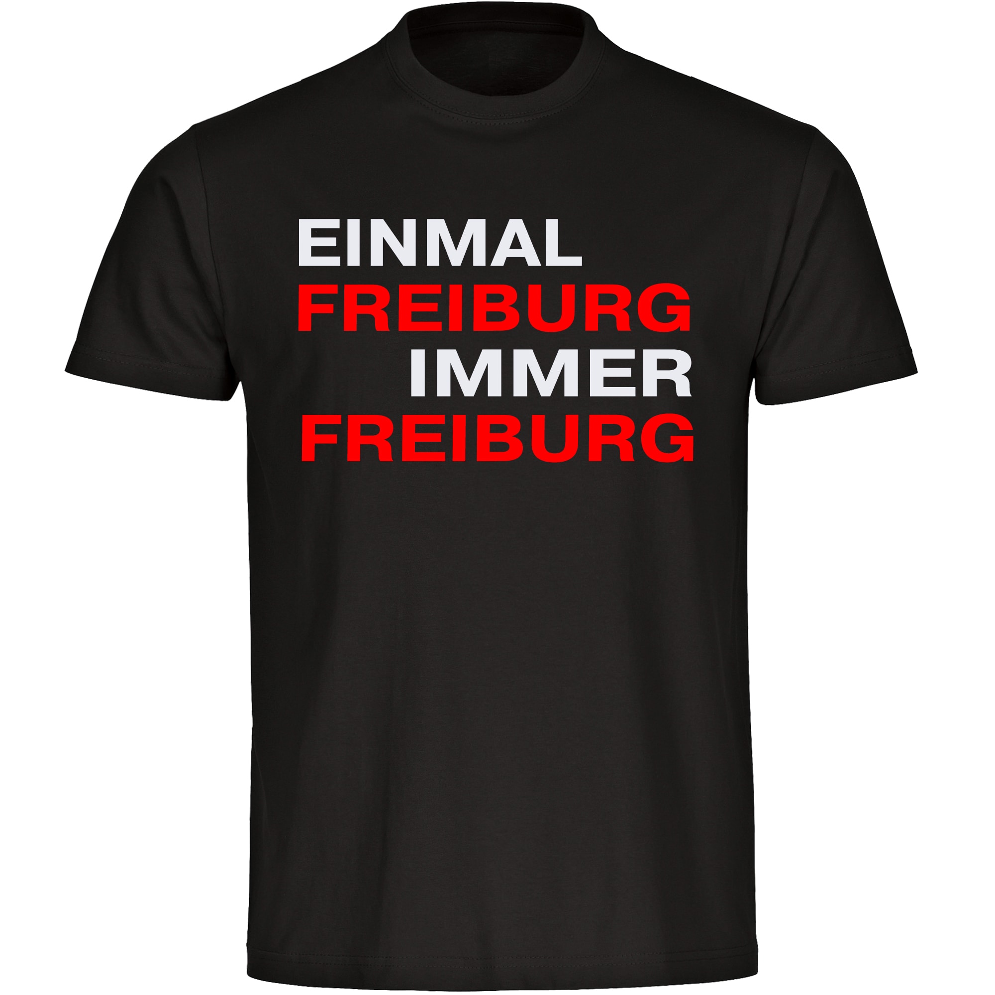 multifanshop Herren T-Shirt - Freiburg - Einmal Immer - Druck rot - M&auml;nner 
