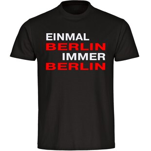 multifanshop Herren T-Shirt - Berlin rot - Einmal Immer - Druck rot - Männer 