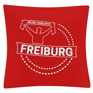 multifanshop Kissenbezug - Freiburg - Meine Fankurve - Druck weiß - Kissen 