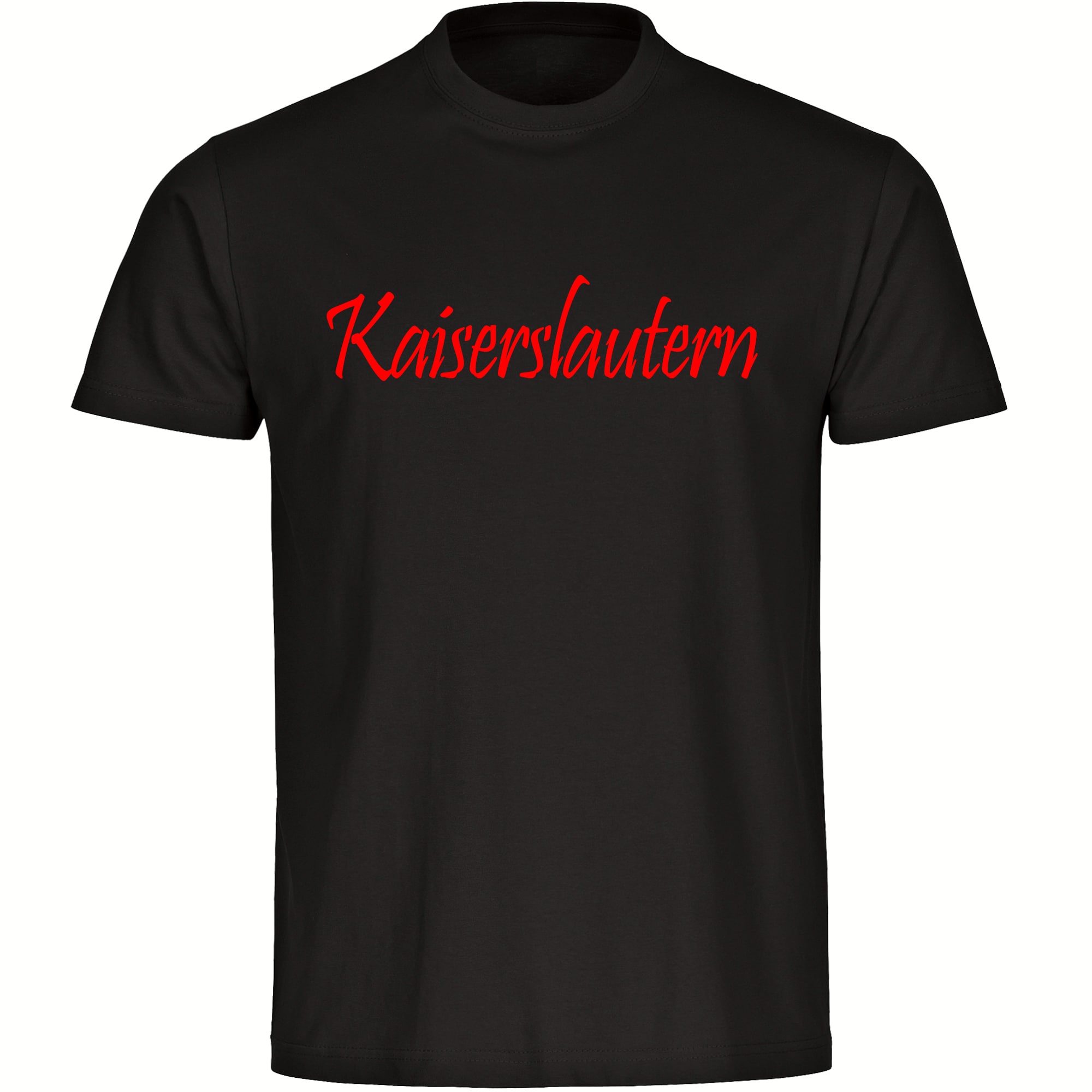 multifanshop Herren T-Shirt - Kaiserslautern - Schriftzug - Druck rot - M&auml;nner 