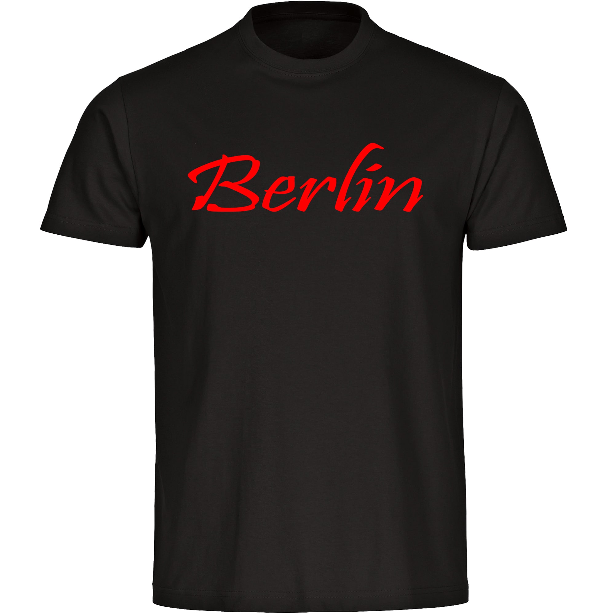multifanshop Herren T-Shirt - Berlin rot - Schriftzug - Druck rot - M&auml;nner 