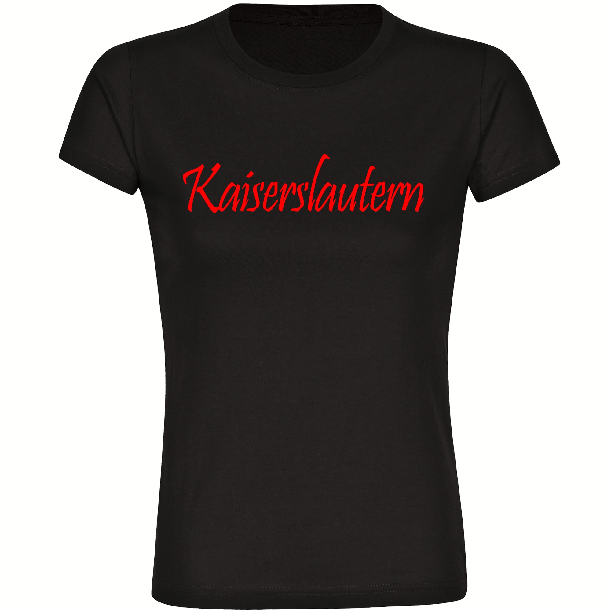 multifanshop Damen T-Shirt - Kaiserslautern - Schriftzug - Druck rot - Frauen 
