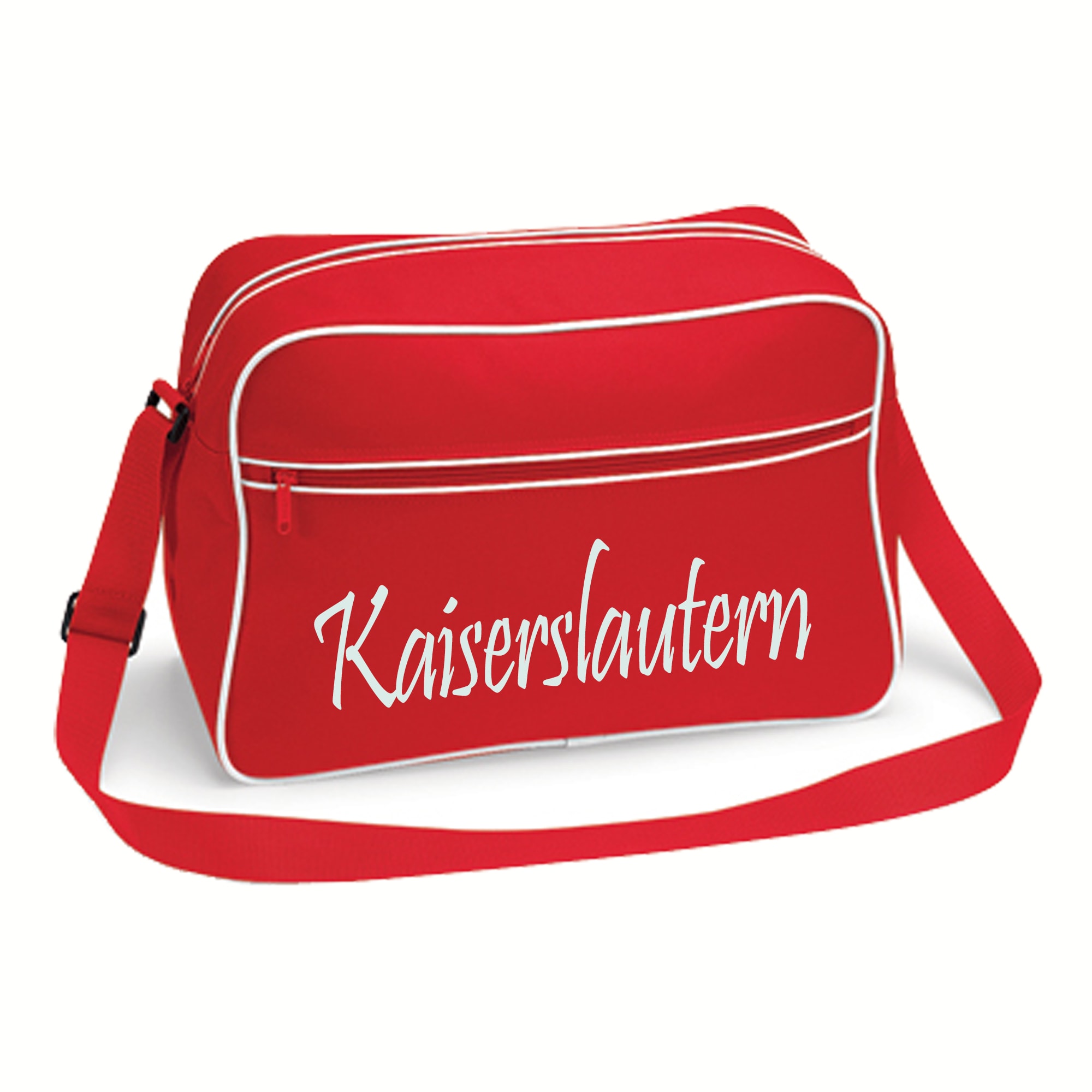 multifanshop Retrotasche - Kaiserslautern - Schriftzug - Druck wei&szlig; - Tasche 