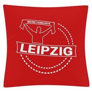multifanshop Kissenbezug - Leipzig - Meine Fankurve - Druck weiß - Kissen 