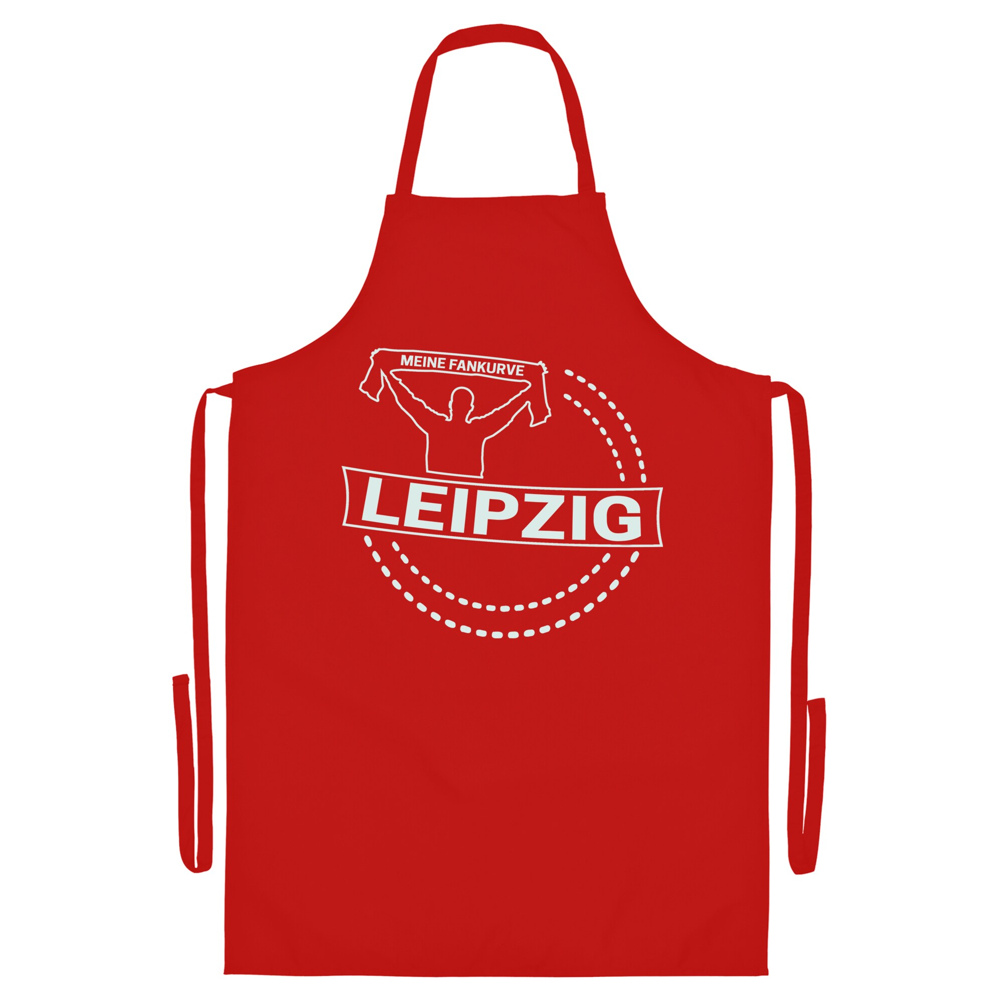 multifanshop Grillsch&uuml;rze - Leipzig - Meine Fankurve - Druck wei&szlig; - Sch&uuml;rze 