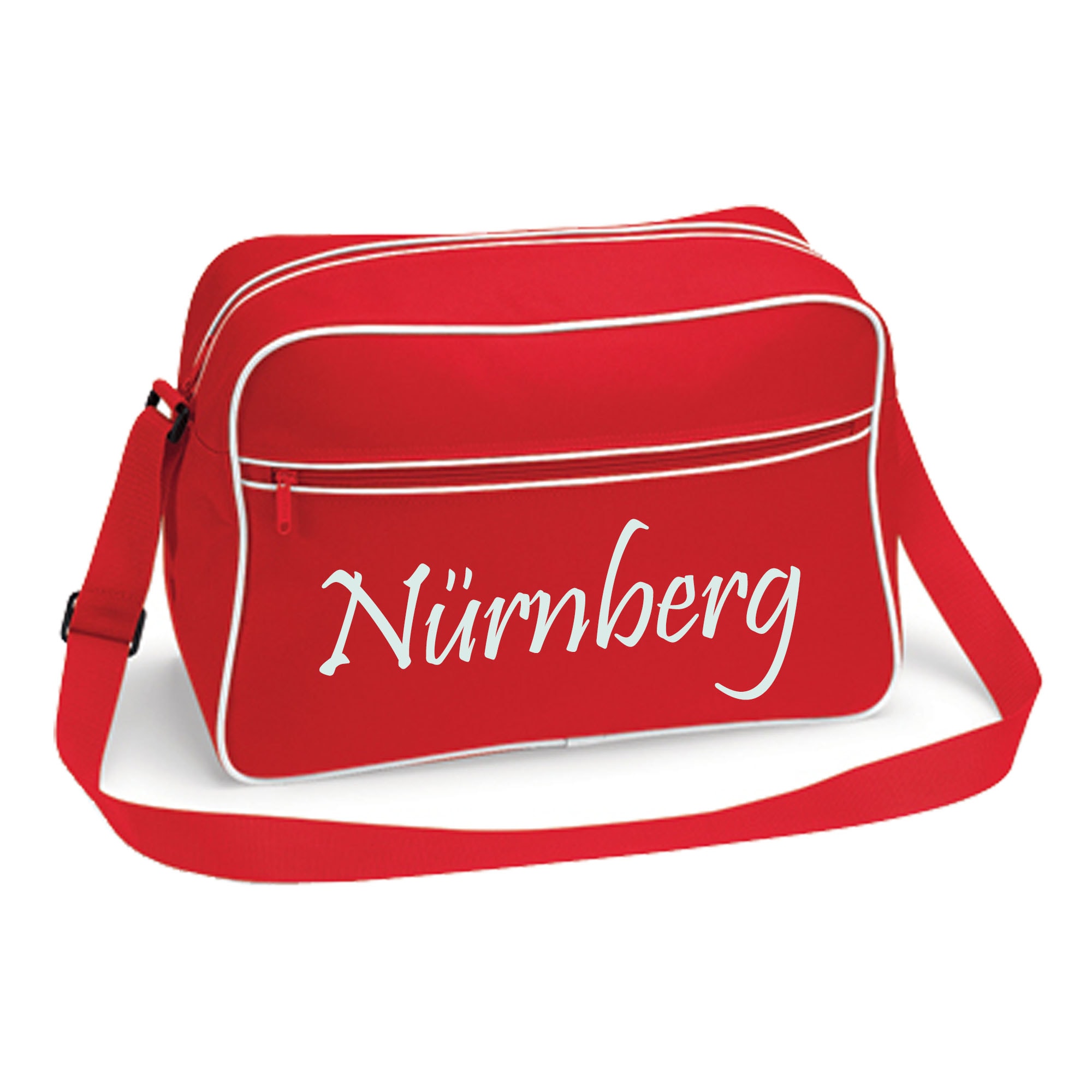 multifanshop Retrotasche - N&uuml;rnberg - Schriftzug - Druck wei&szlig; - Tasche 