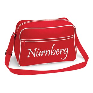 multifanshop Retrotasche - Nürnberg - Schriftzug - Druck weiß - Tasche 