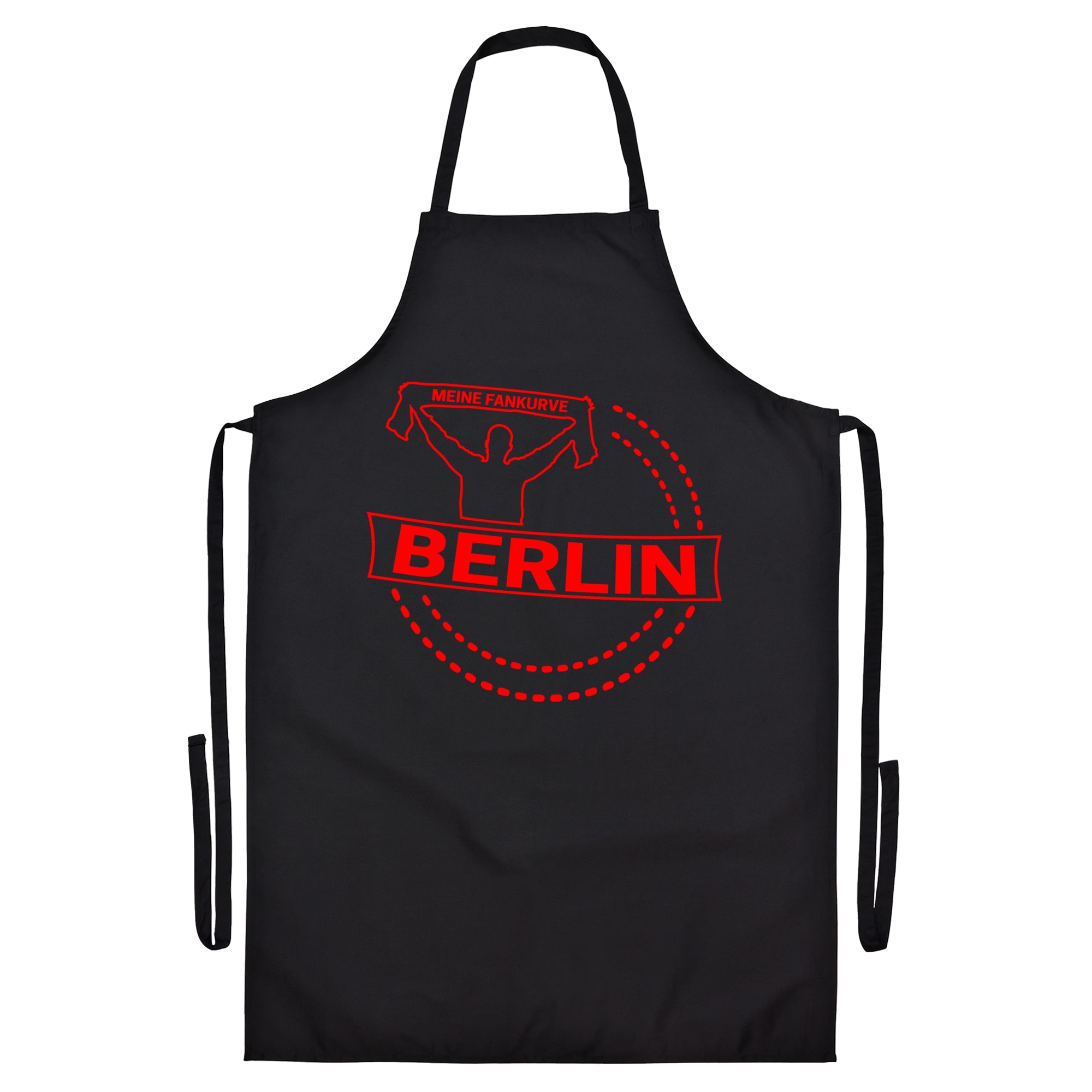 multifanshop Grillsch&uuml;rze - Berlin rot - Meine Fankurve - Druck rot - Sch&uuml;rze 