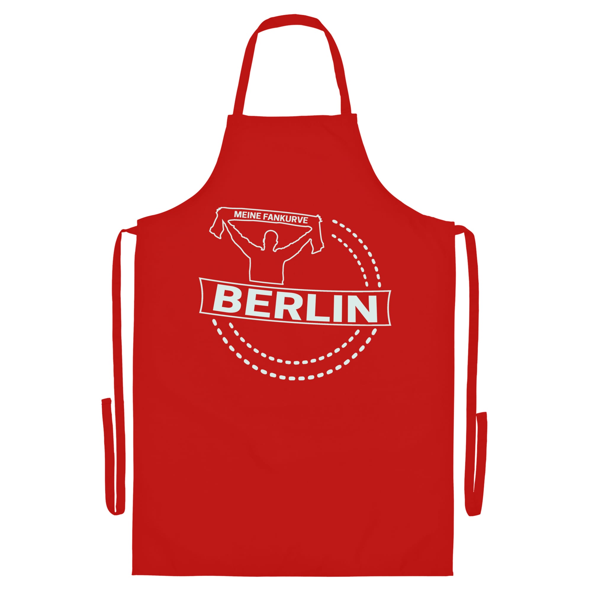 multifanshop Grillsch&uuml;rze - Berlin rot - Meine Fankurve - Druck wei&szlig; - Sch&uuml;rze 