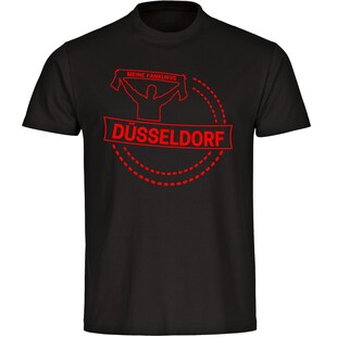 multifanshop Herren T-Shirt - Düsseldorf - Meine Fankurve - Druck rot - Männer 