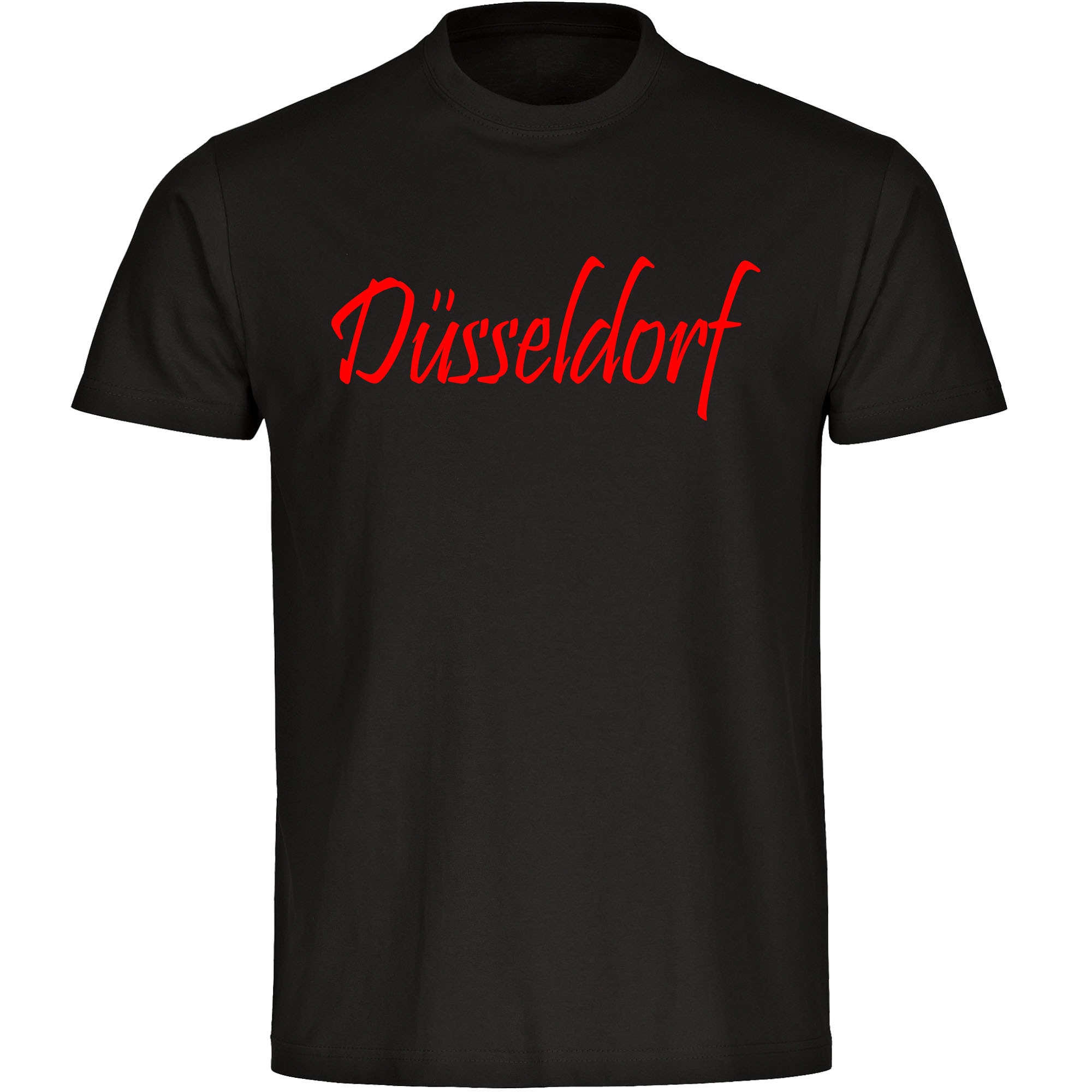 multifanshop Kinder T-Shirt - D&uuml;sseldorf - Schriftzug - Druck rot - Kind 