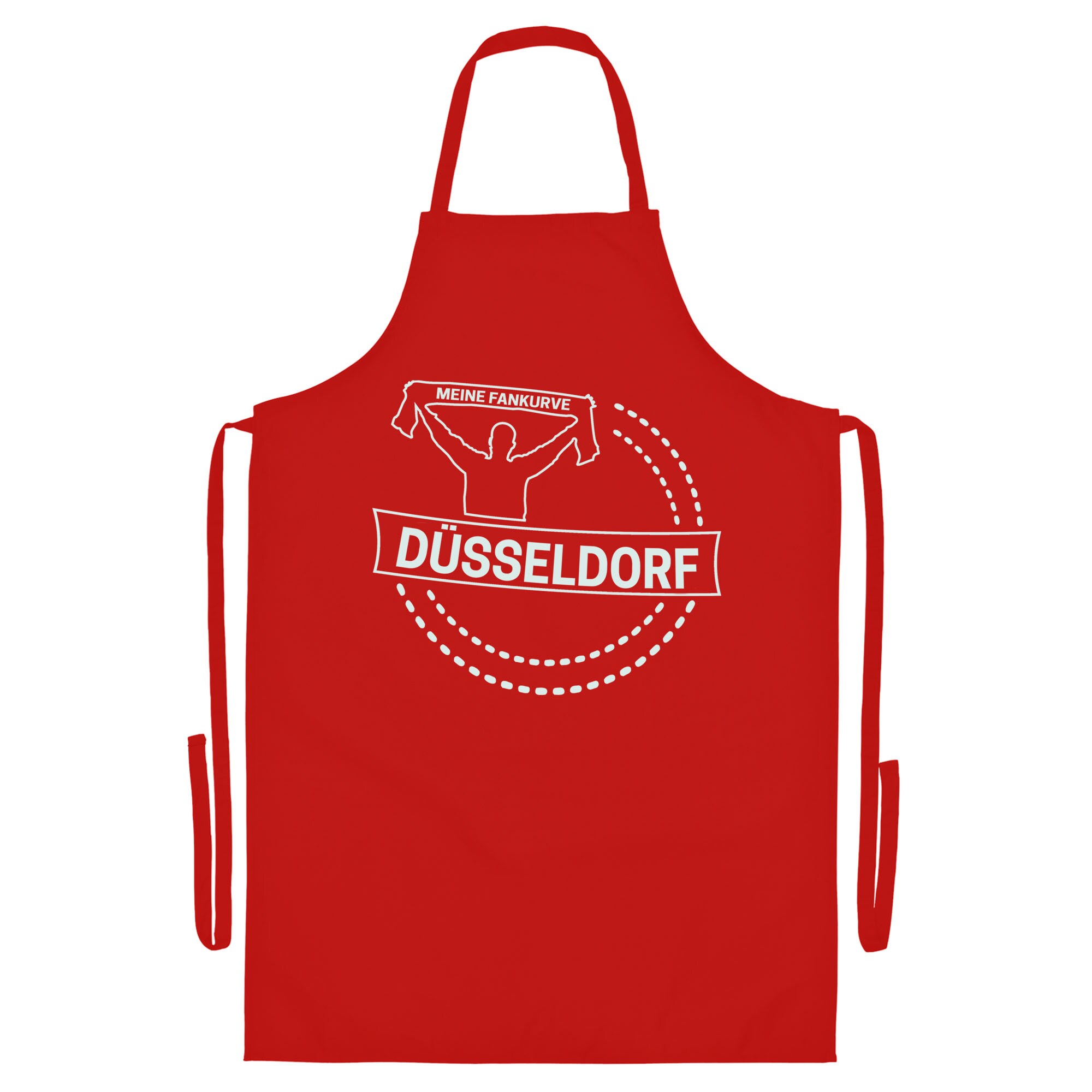 multifanshop Grillsch&uuml;rze - D&uuml;sseldorf - Meine Fankurve - Druck wei&szlig; - Sch&uuml;rze 