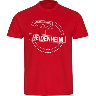 multifanshop Herren T-Shirt - Heidenheim - Meine Fankurve - Druck weiß - Männer 