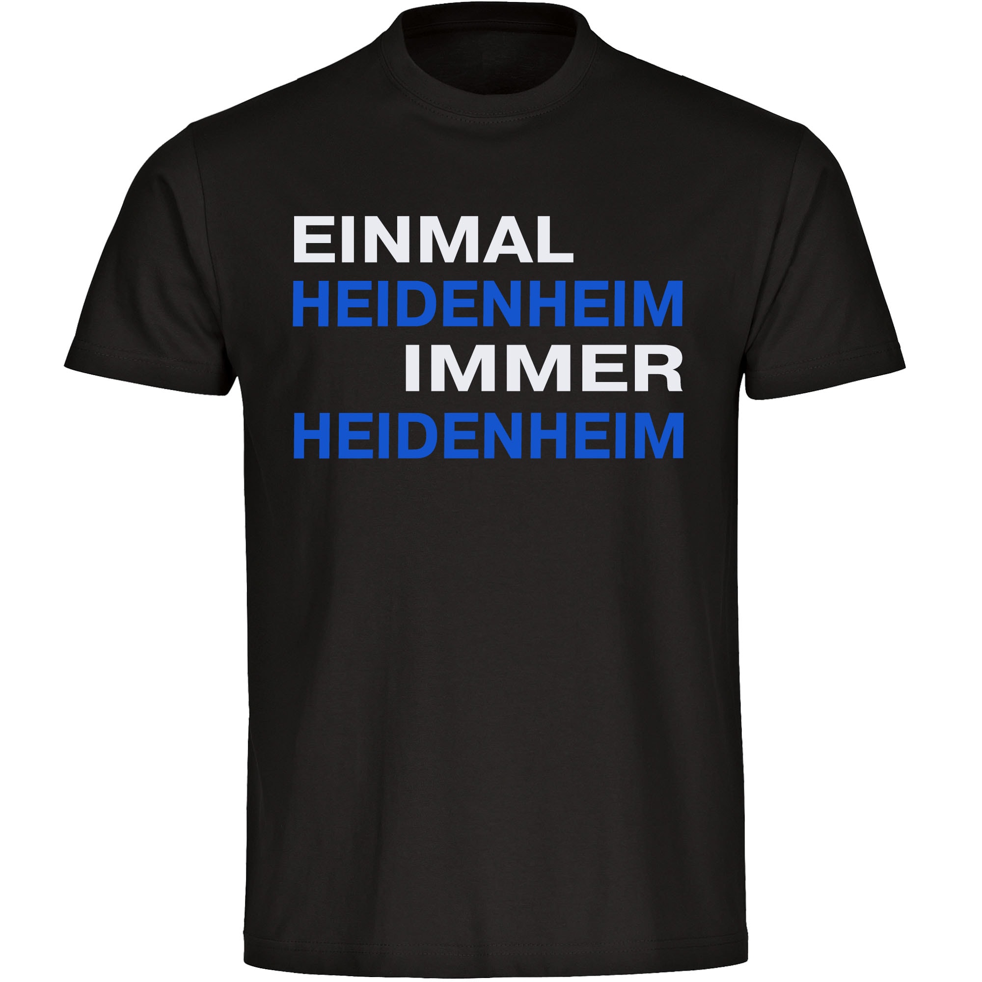 multifanshop Herren T-Shirt - Heidenheim - Einmal Immer - Druck rot - M&auml;nner 
