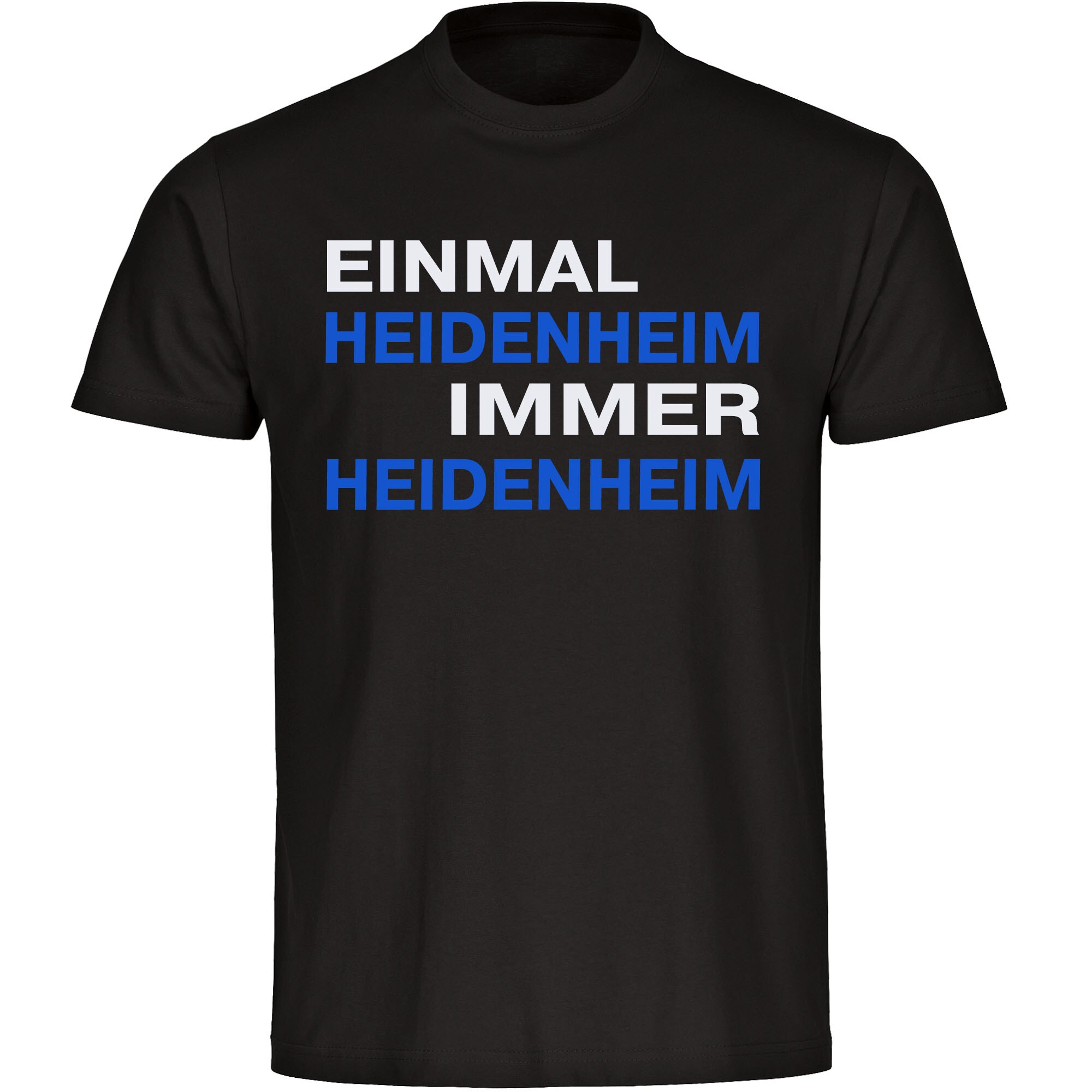 multifanshop Herren T-Shirt - Heidenheim - Einmal Immer - Druck rot - M&auml;nner 
