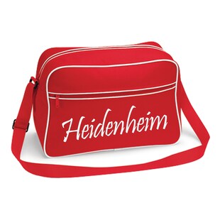 multifanshop Retrotasche - Heidenheim - Schriftzug - Druck weiß - Tasche 
