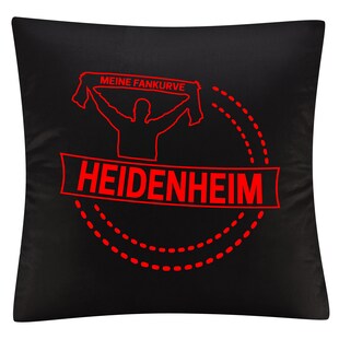 multifanshop Kissenbezug - Heidenheim - Meine Fankurve - Druck rot - Kissen 
