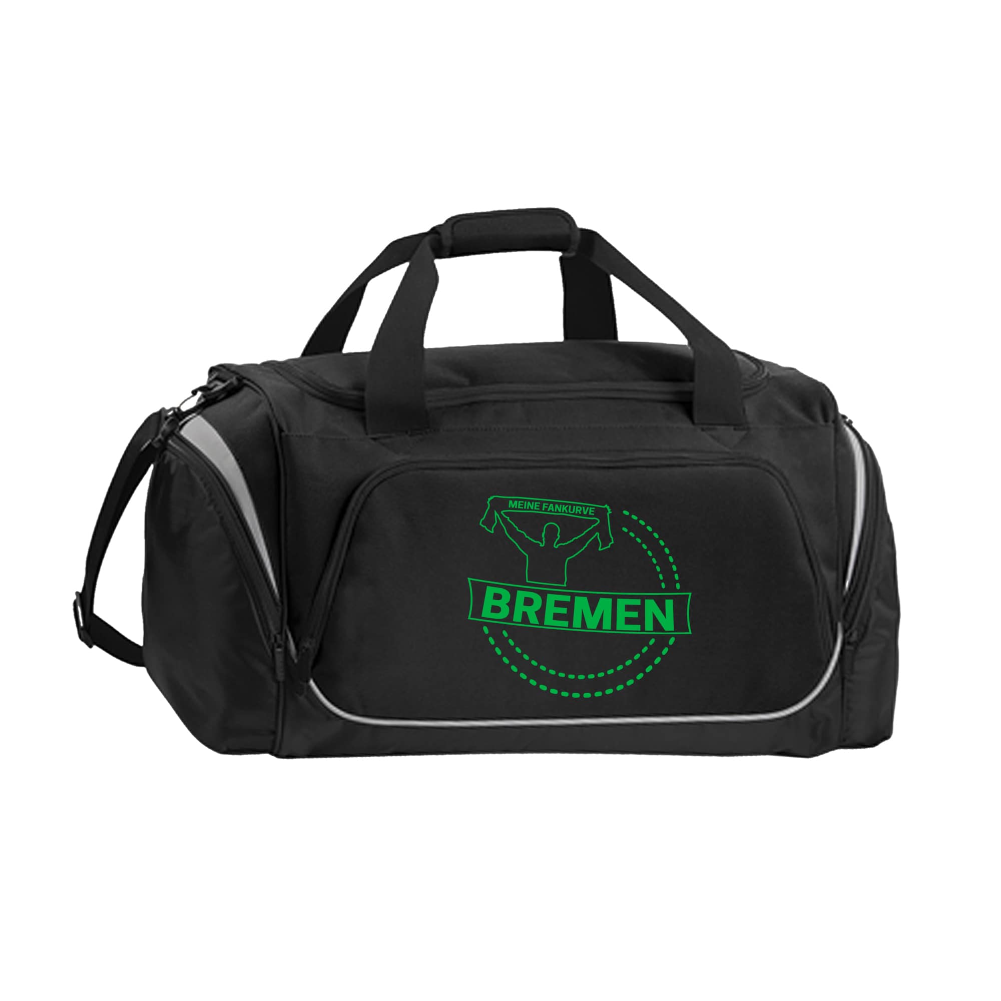 multifanshop Sporttasche - Bremen - Meine Fankurve - Druck gr&uuml;n - Tasche 