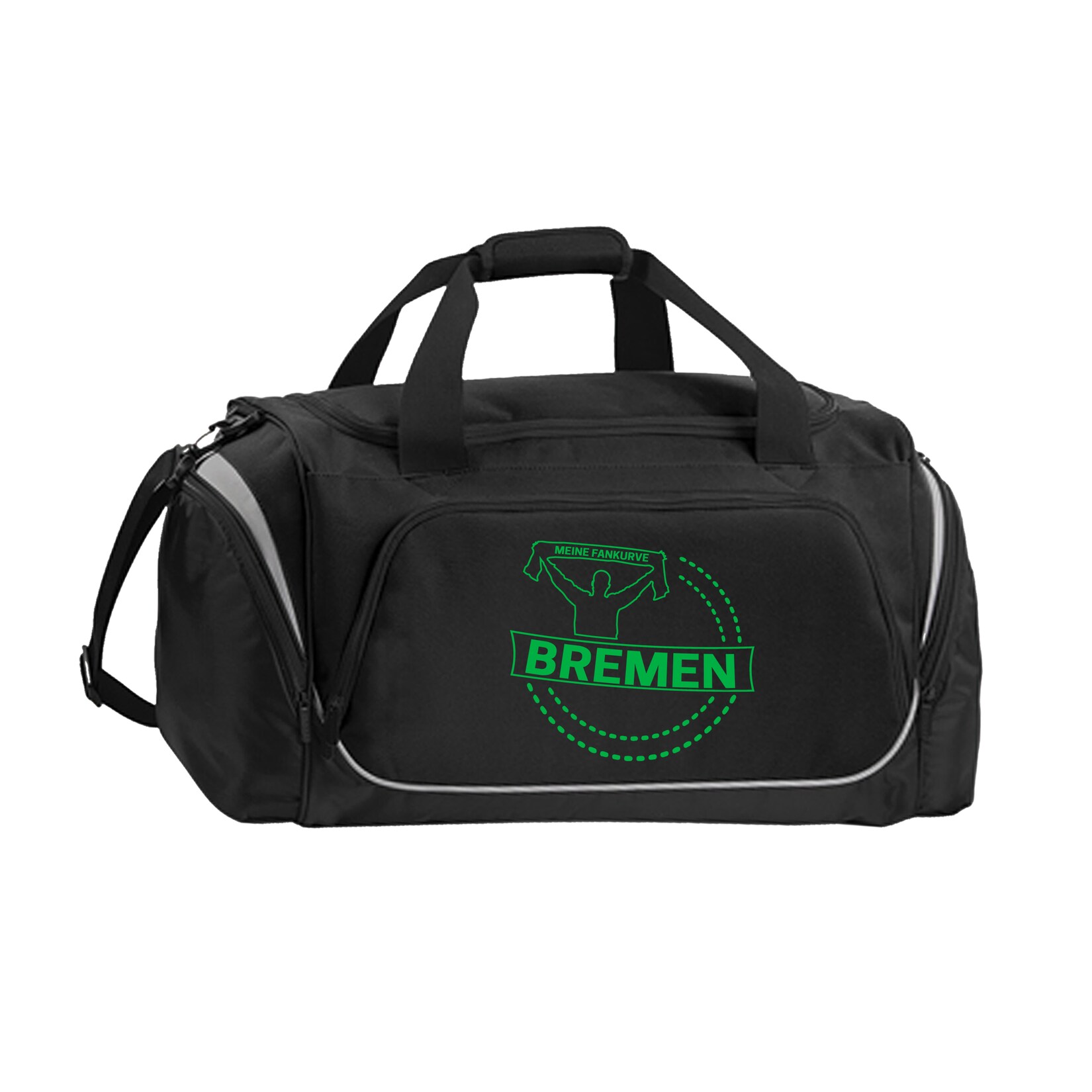 Sporttasche - Bremen - Meine Fankurve - Druck grün - Tasche