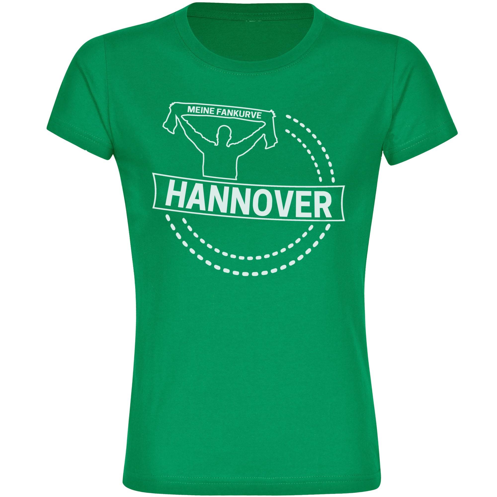 multifanshop Damen T-Shirt - Hannover - Meine Fankurve - Druck wei&szlig; - Frauen 