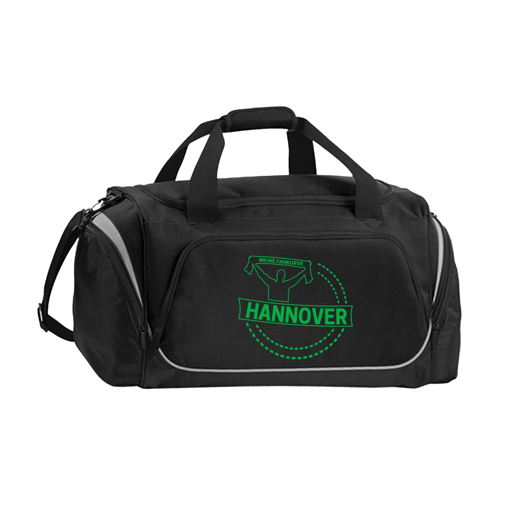 Sporttasche - Hannover - Meine Fankurve - Druck grün - Tasche