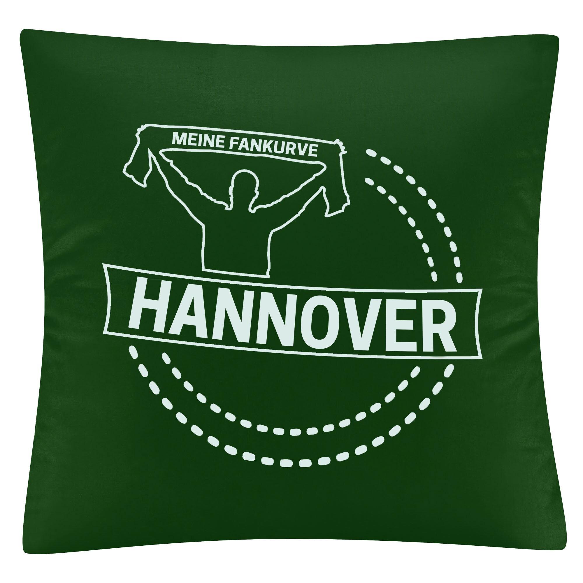 multifanshop Kissenbezug - Hannover - Meine Fankurve - Druck wei&szlig; - Kissen 