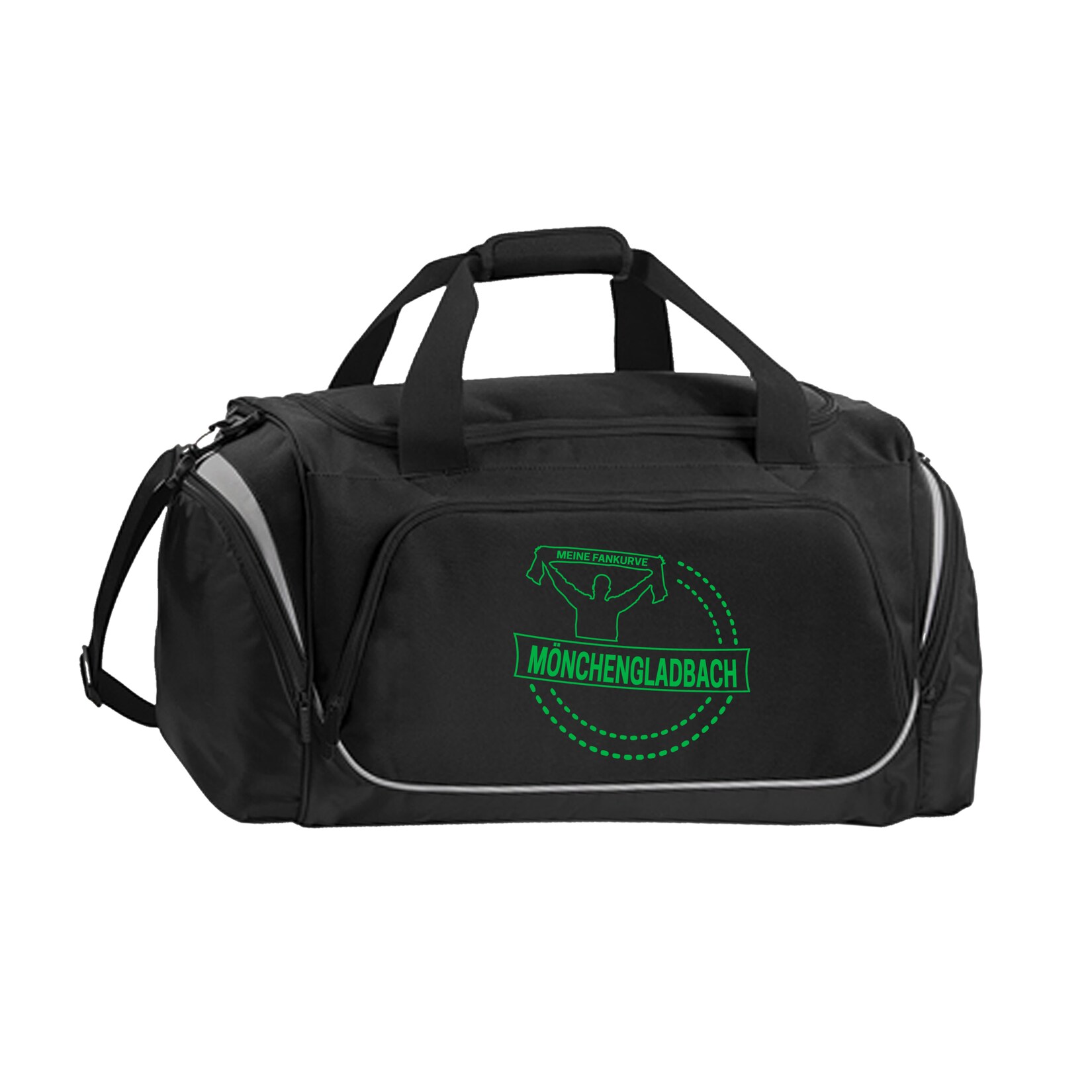 Sporttasche - Mönchengladbach - Meine Fankurve - Druck grün - Tasche