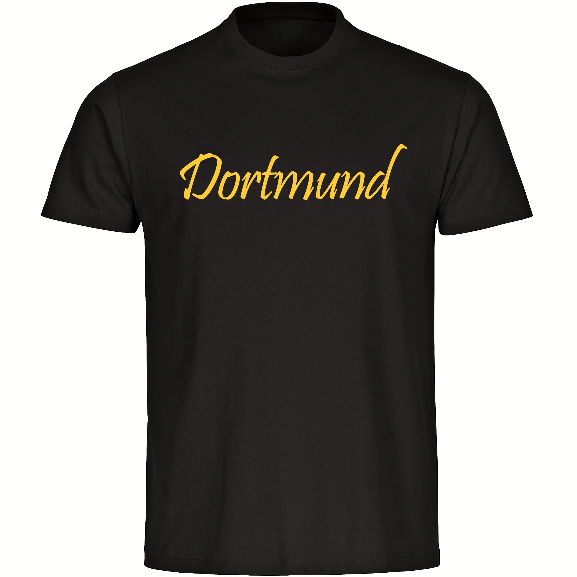 multifanshop Kinder T-Shirt - Dortmund - Schriftzug - Druck gelb - Kind 