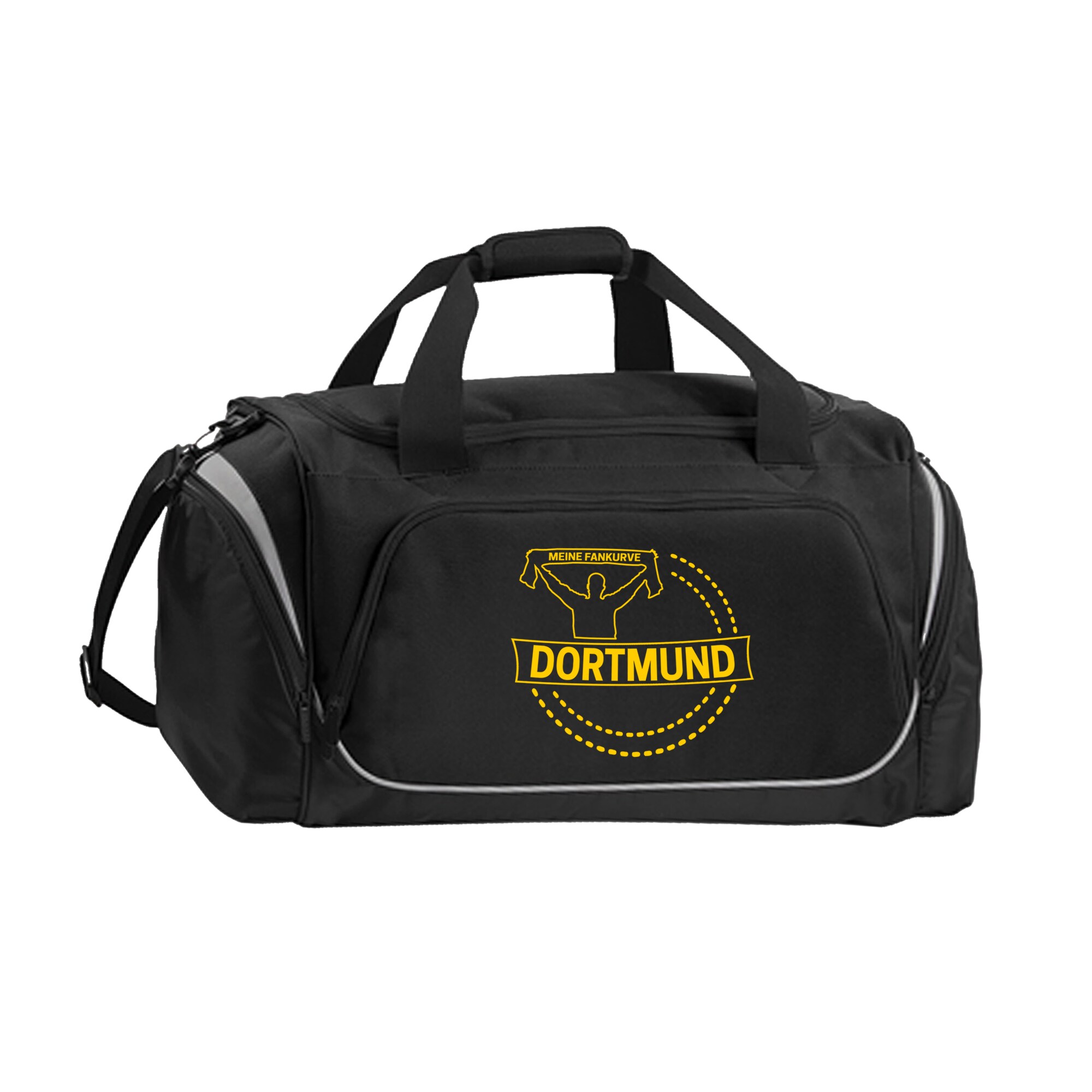 multifanshop Sporttasche - Dortmund - Meine Fankurve - Druck gelb - Tasche 