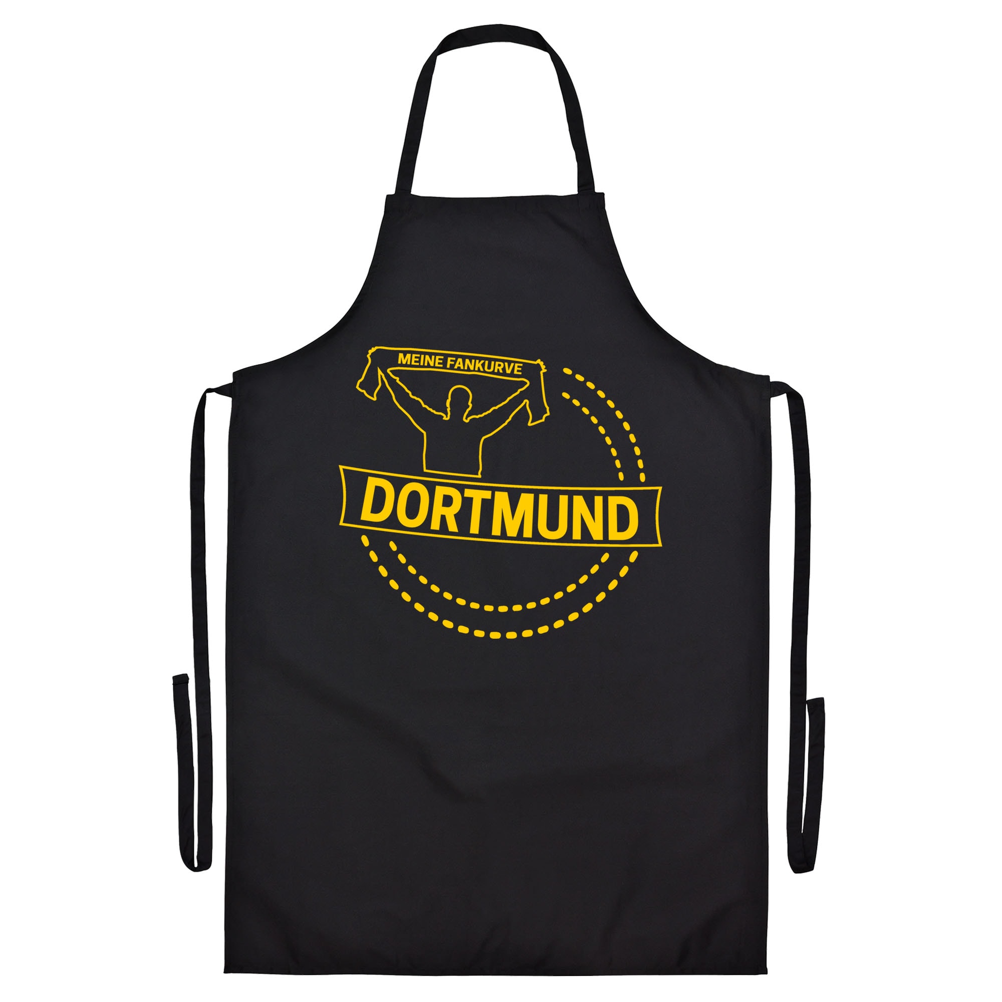 multifanshop Grillsch&uuml;rze - Dortmund - Meine Fankurve - Druck gelb - Sch&uuml;rze 