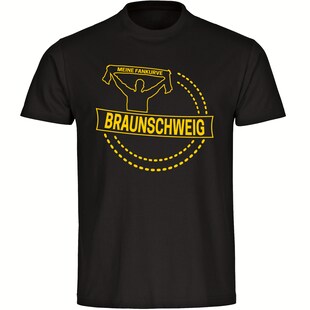 multifanshop Herren T-Shirt - Braunschweig - Meine Fankurve - Druck gelb - Männer 