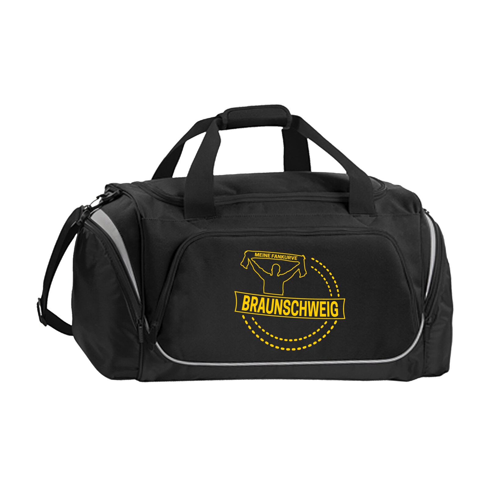 Sporttasche - Braunschweig - Meine Fankurve - Druck gelb - Tasche
