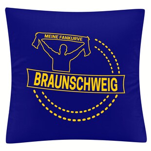 multifanshop Kissenbezug - Braunschweig - Meine Fankurve - Druck gelb - Kissen 