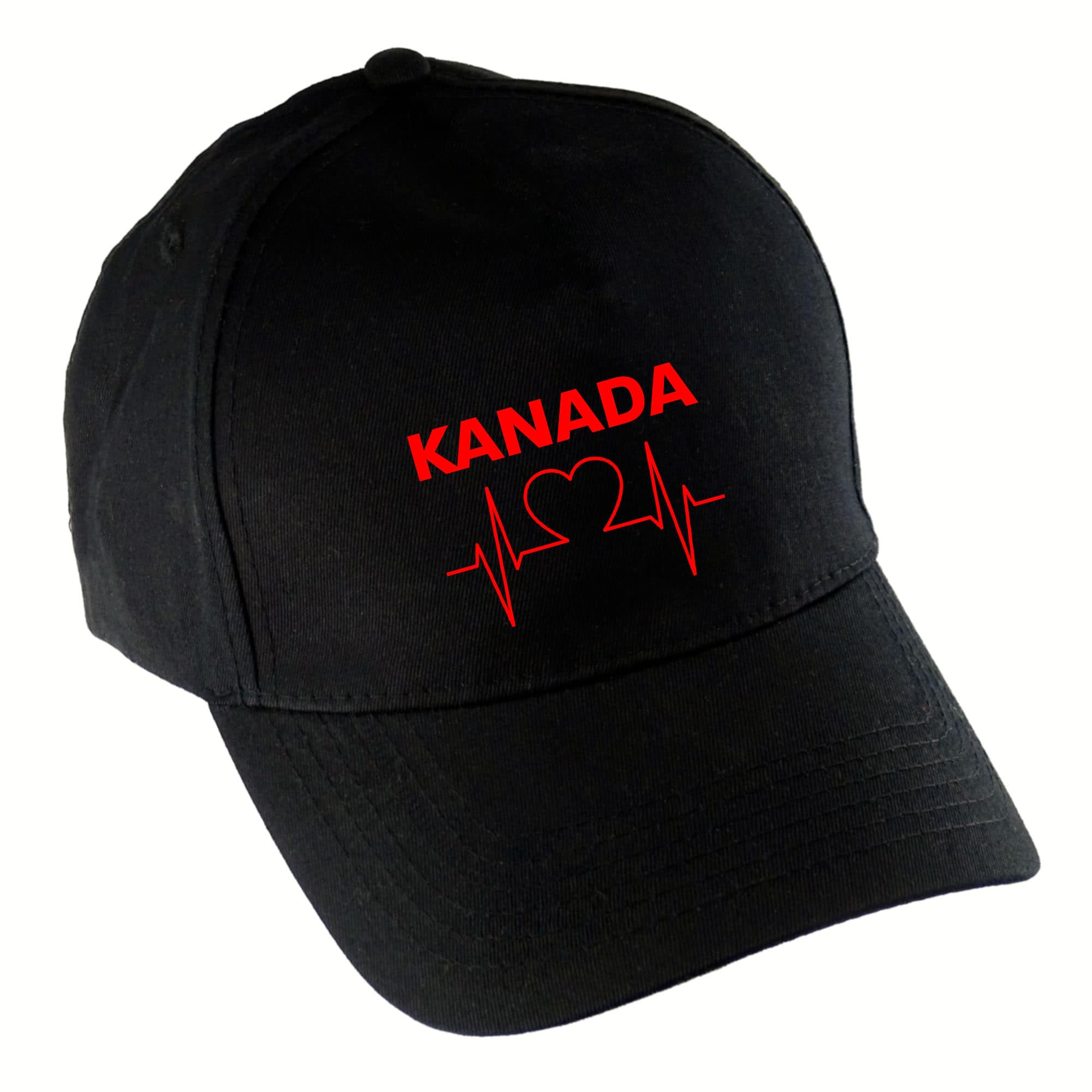 multifanshop Baseballcap - Kanada - Herzschlag - Druck rot - M&uuml;tze 