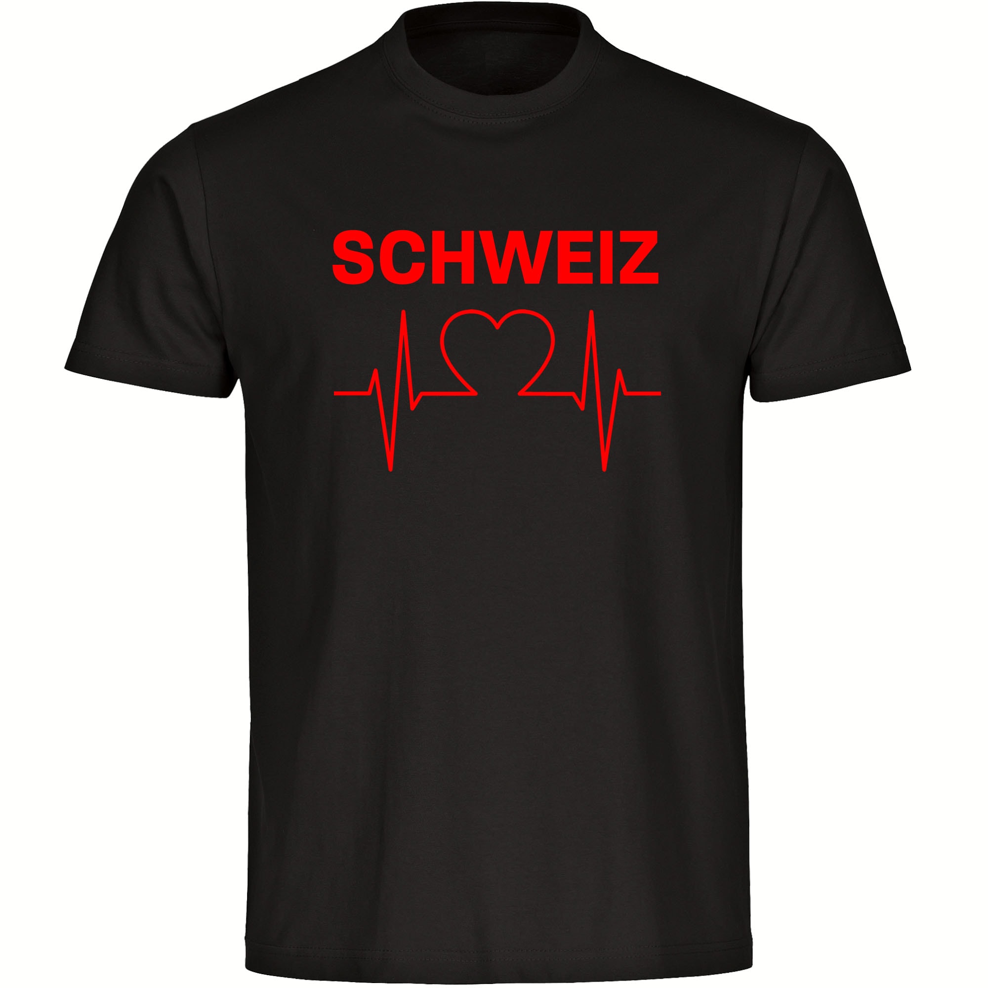 multifanshop Kinder T-Shirt - Schweiz - Herzschlag - Druck rot - Kind 