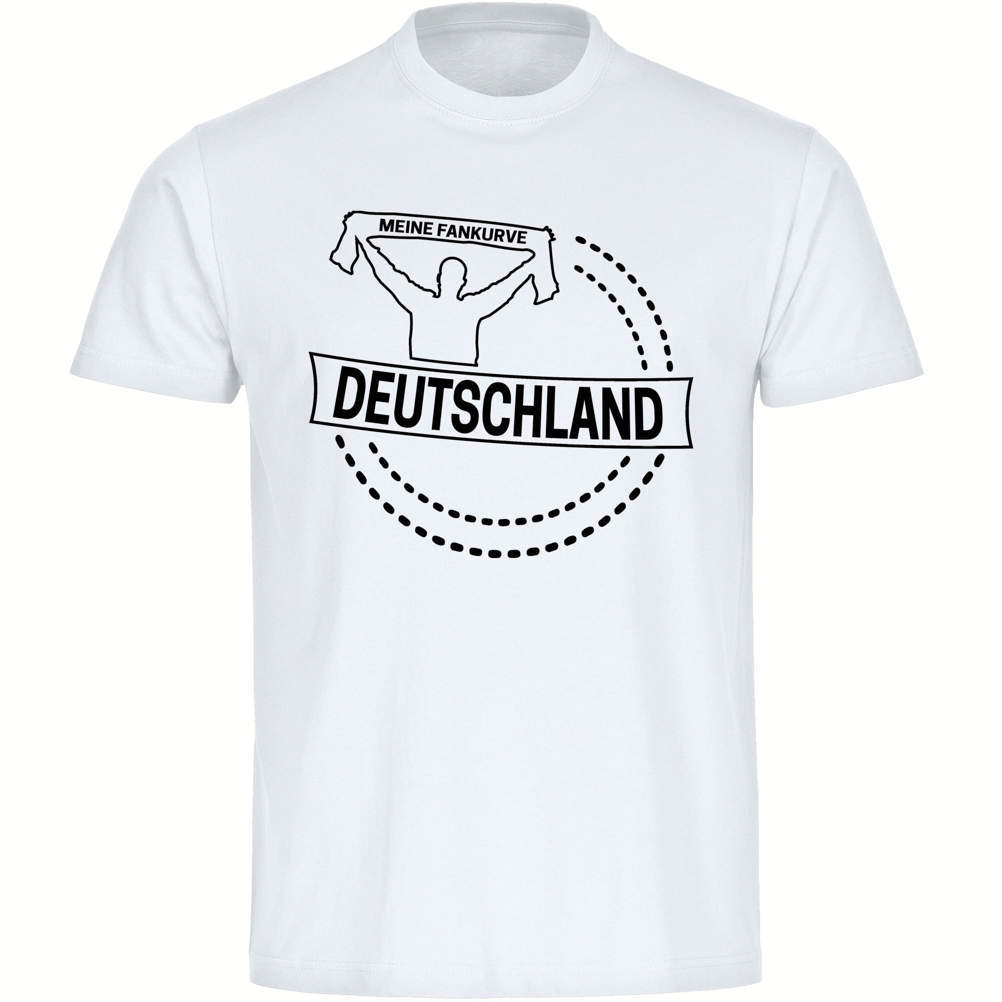 multifanshop Herren T-Shirt - Deutschland - Meine Fankurve - Druck schwarz - M&auml;nner 