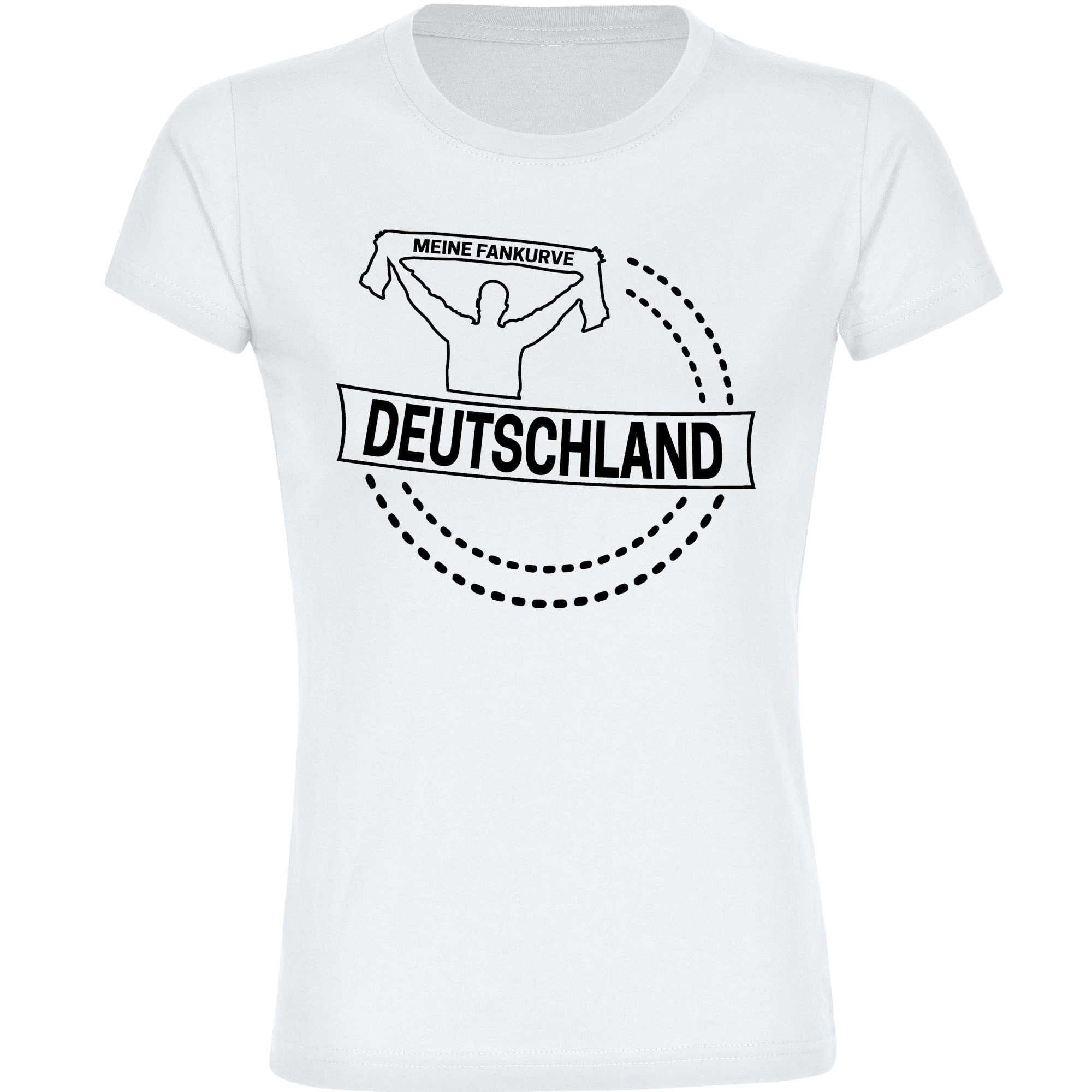 multifanshop Damen T-Shirt - Deutschland - Meine Fankurve - Druck schwarz - Frauen 