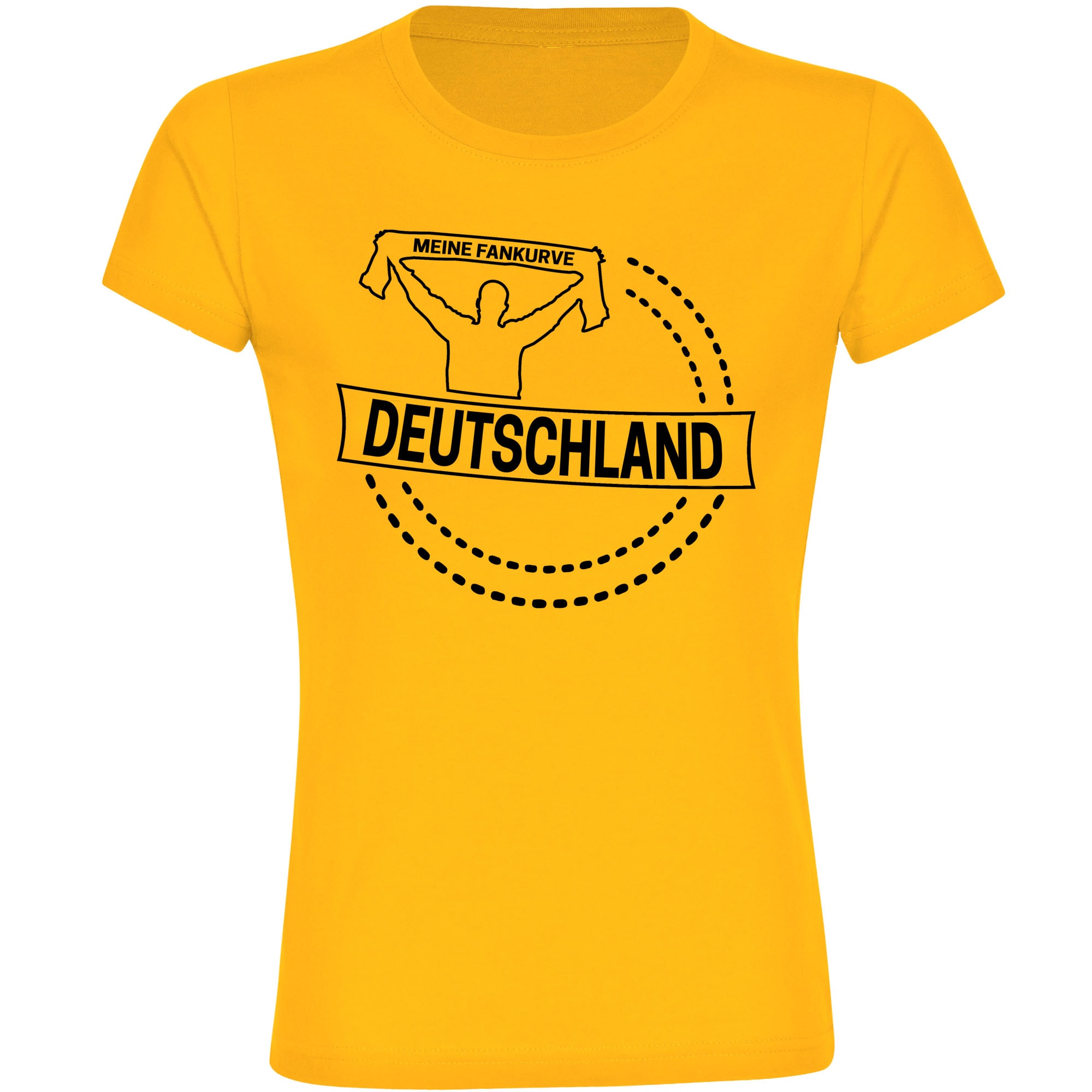 multifanshop Damen T-Shirt - Deutschland - Meine Fankurve - Druck schwarz - Frauen 