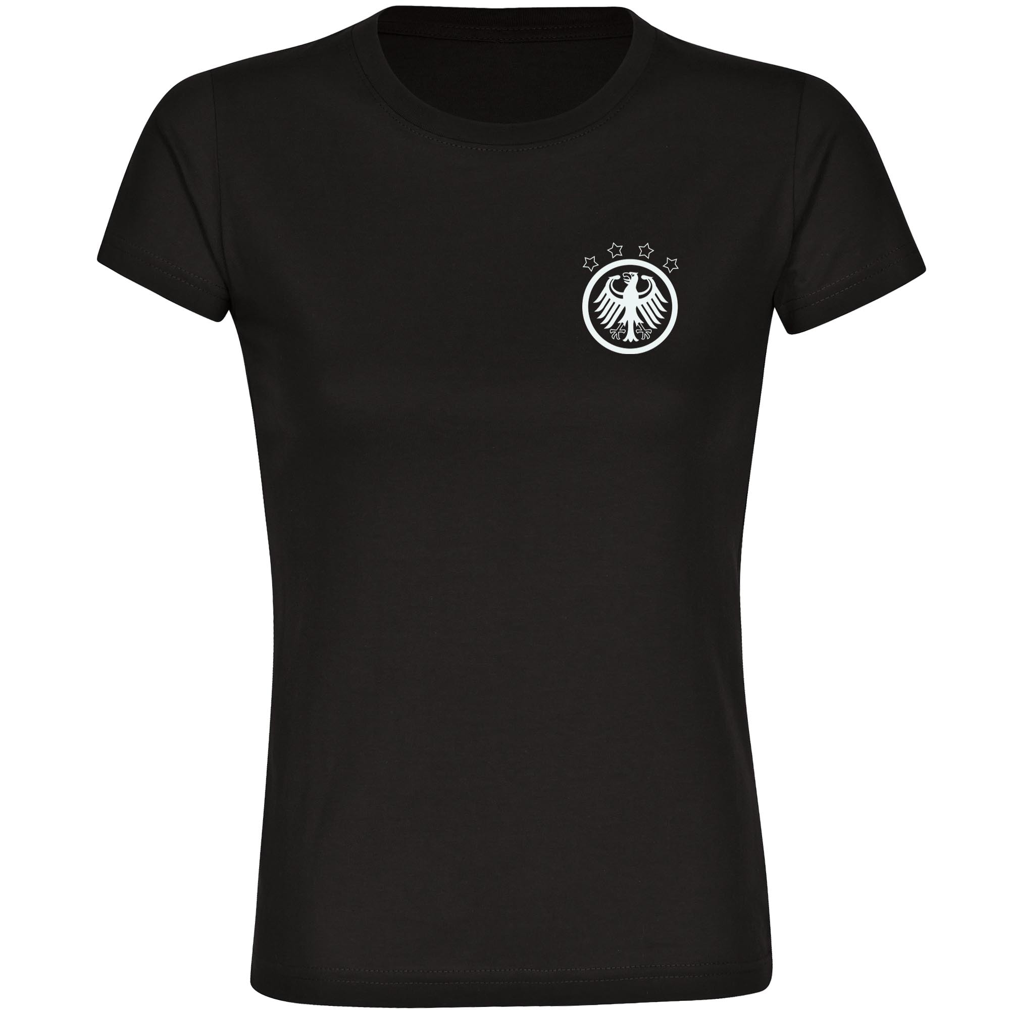 multifanshop Damen T-Shirt - Deutschland - Adler Retro - Druck wei&szlig; - Frauen 