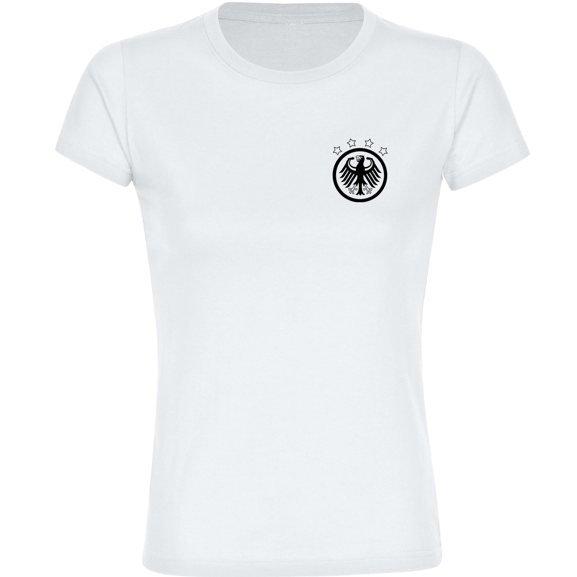 multifanshop Damen T-Shirt - Deutschland - Adler Retro - Druck schwarz - Frauen 