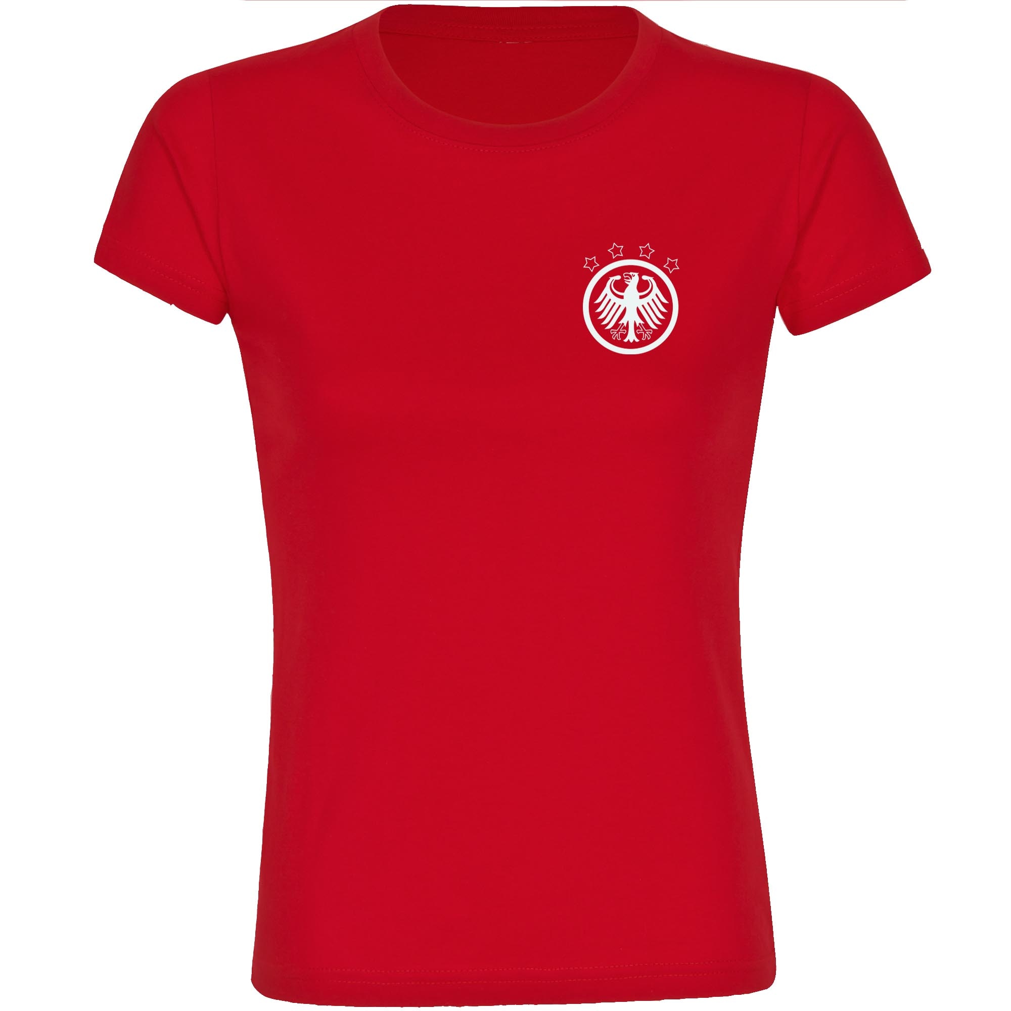 multifanshop Damen T-Shirt - Deutschland - Adler Retro - Druck wei&szlig; - Frauen 