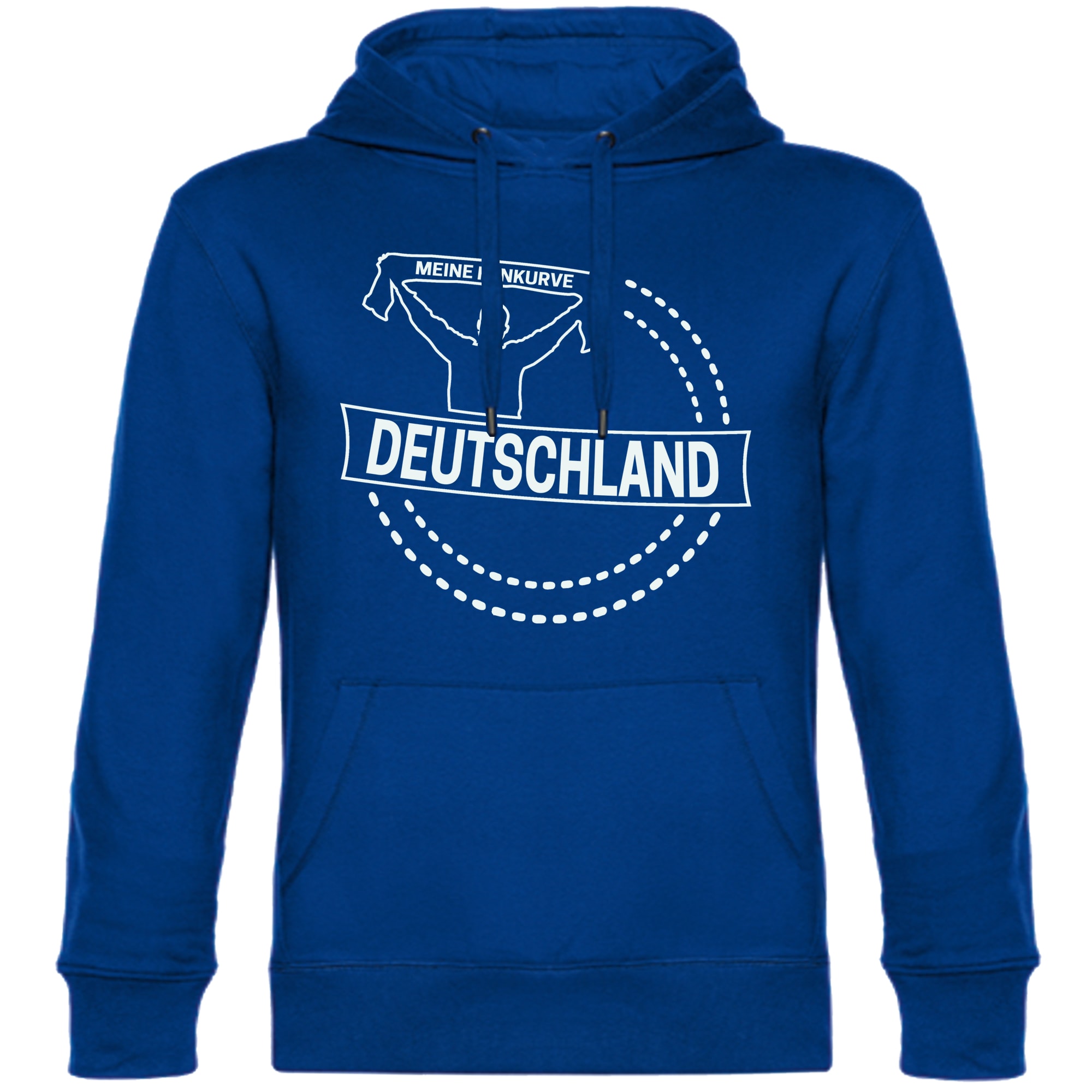multifanshop Kapuzen Sweatshirt - Deutschland - Meine Fankurve - Druck wei&szlig; - Hoodie 